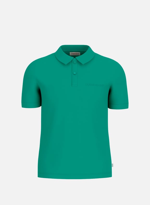 Cotton polo shirt Green by GUESS GUESS Cotton polo shirt Green