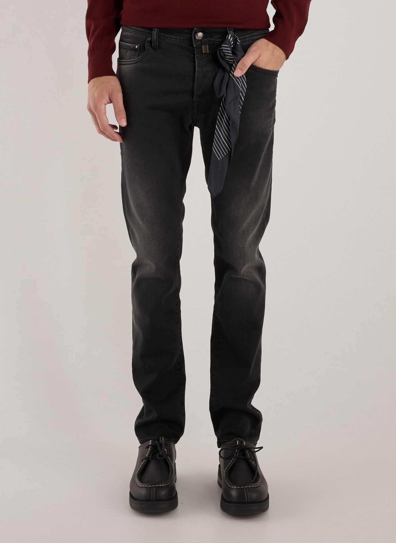 JACOB COHEN Cotton-blend slim-fit jeans Black