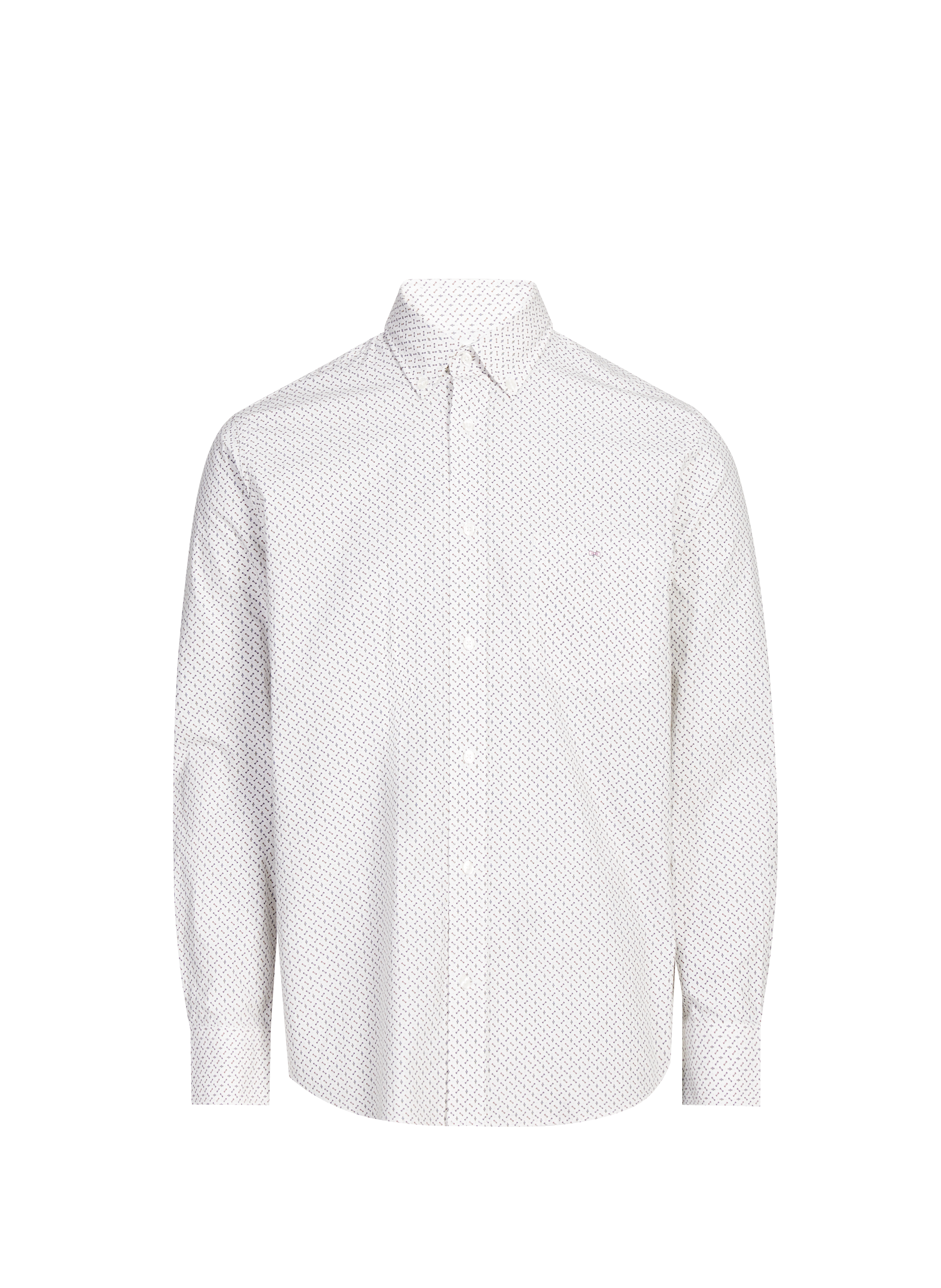 EDEN PARK Chemise col classique à imprimé en coton Beige