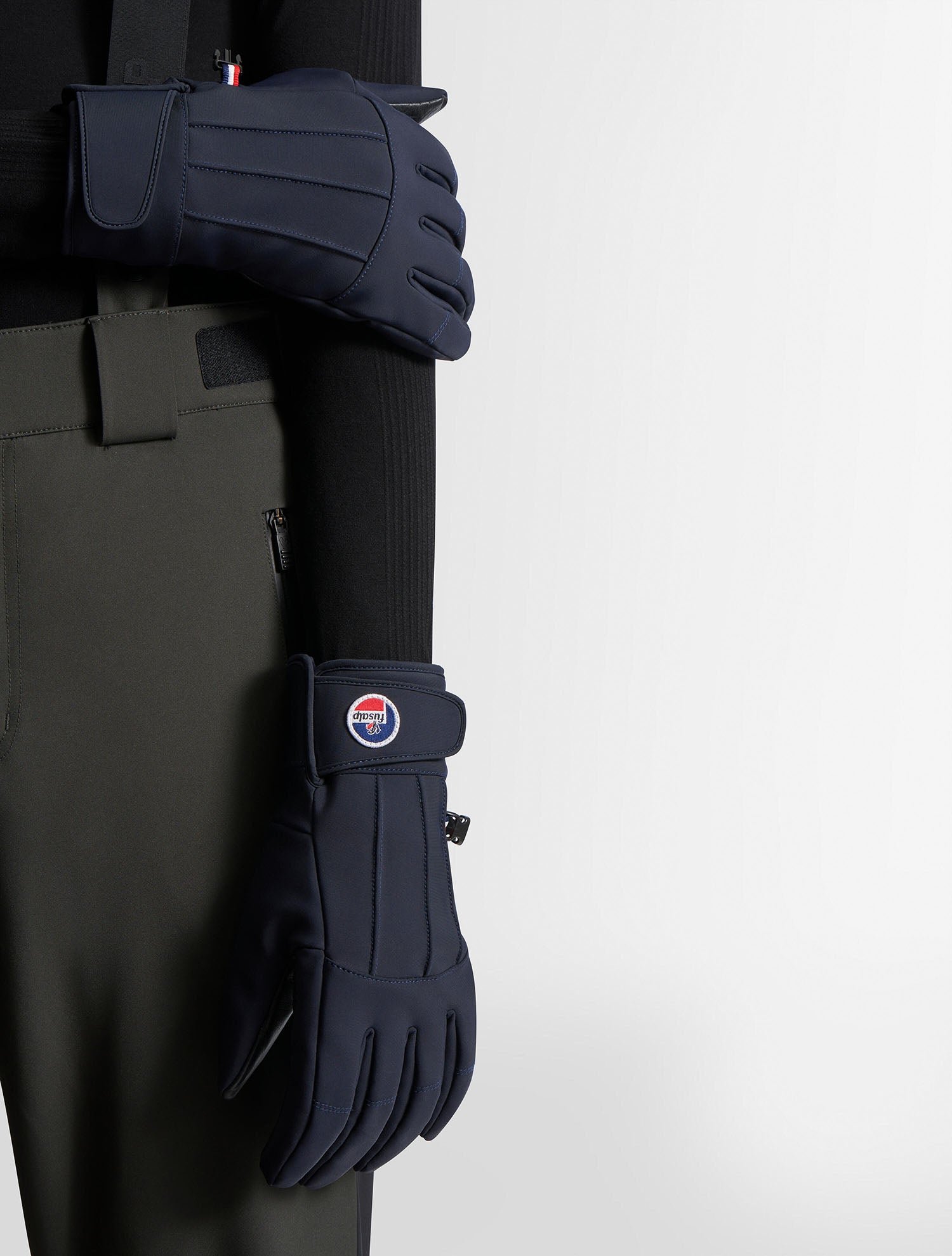 Gants de ski glacier m glove cuir de chevre FUSALP Bleu