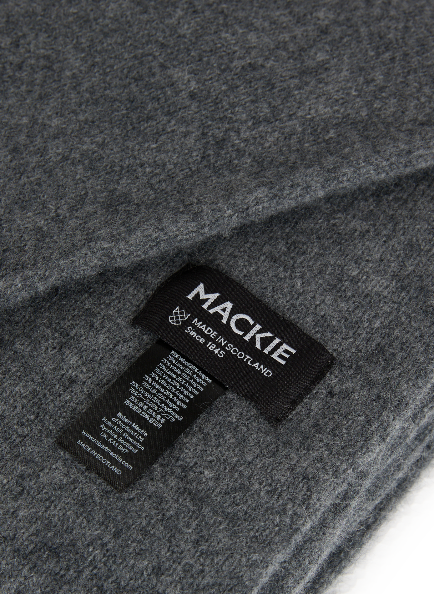 Echarpe en laine et angora MACKIE Gris