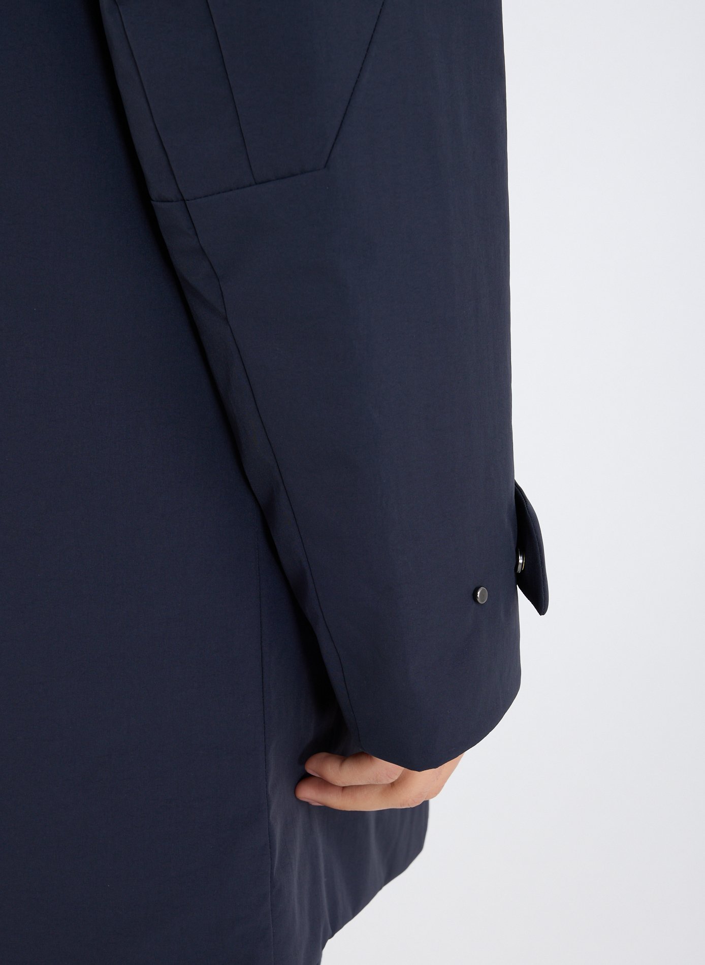 Mid-length parka with high collar KRAKATAU Blue