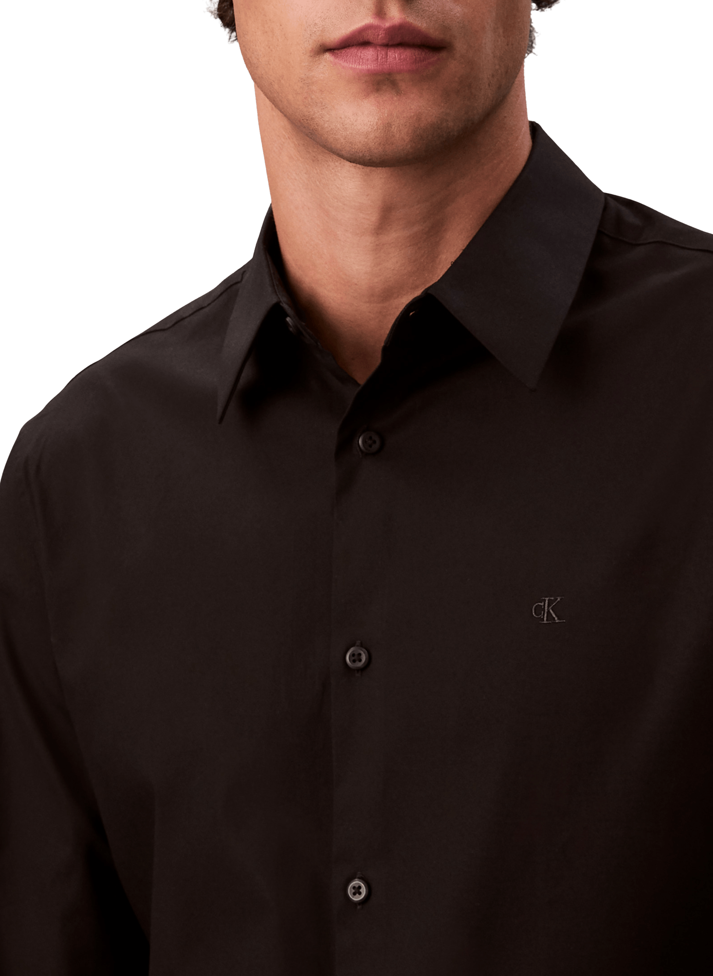 Cotton poplin shirt CALVIN KLEIN Black