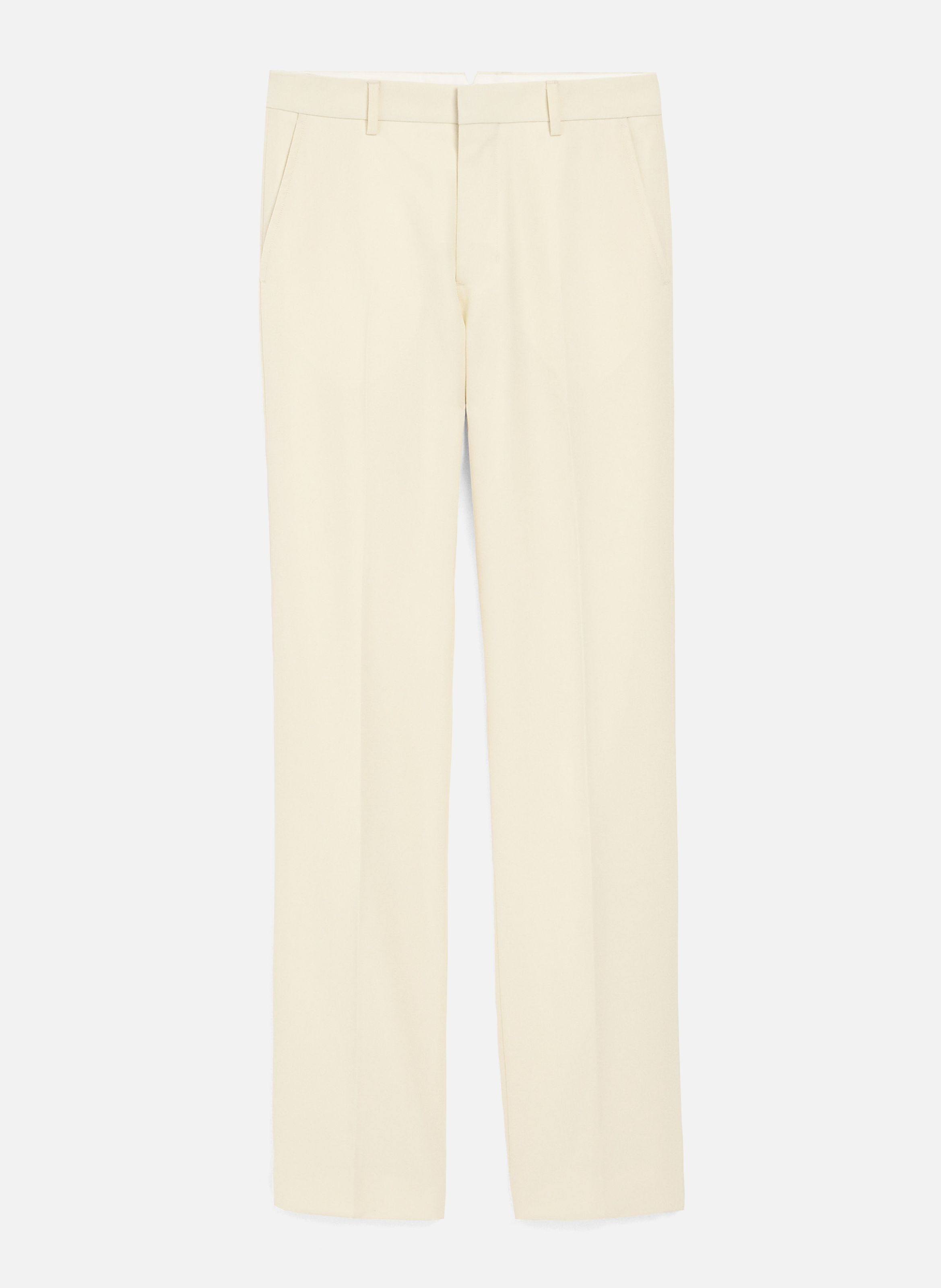 Pantalon droit en laine AMI PARIS Blanc