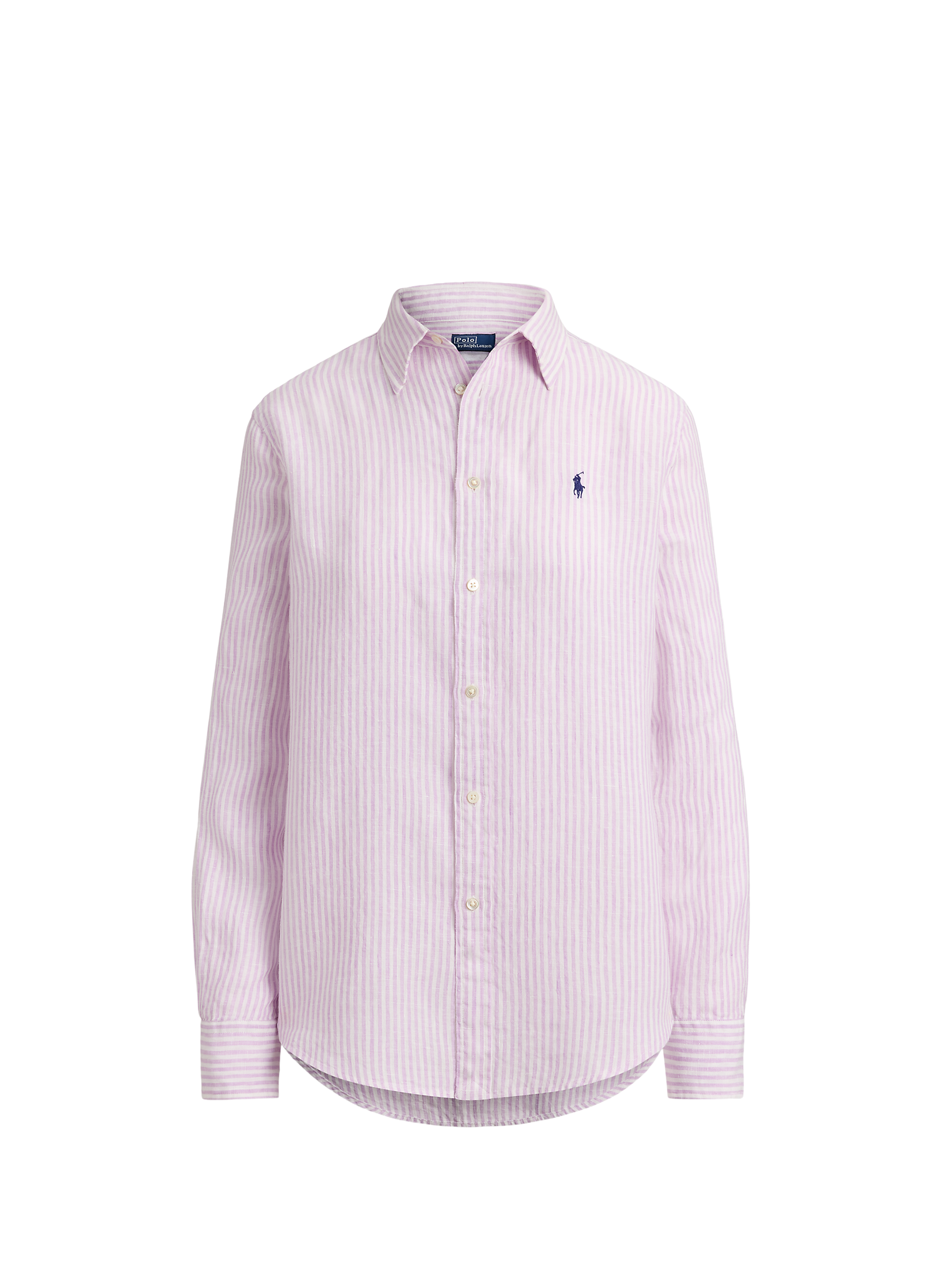 Chemise rayée en lin POLO RALPH LAUREN Violet