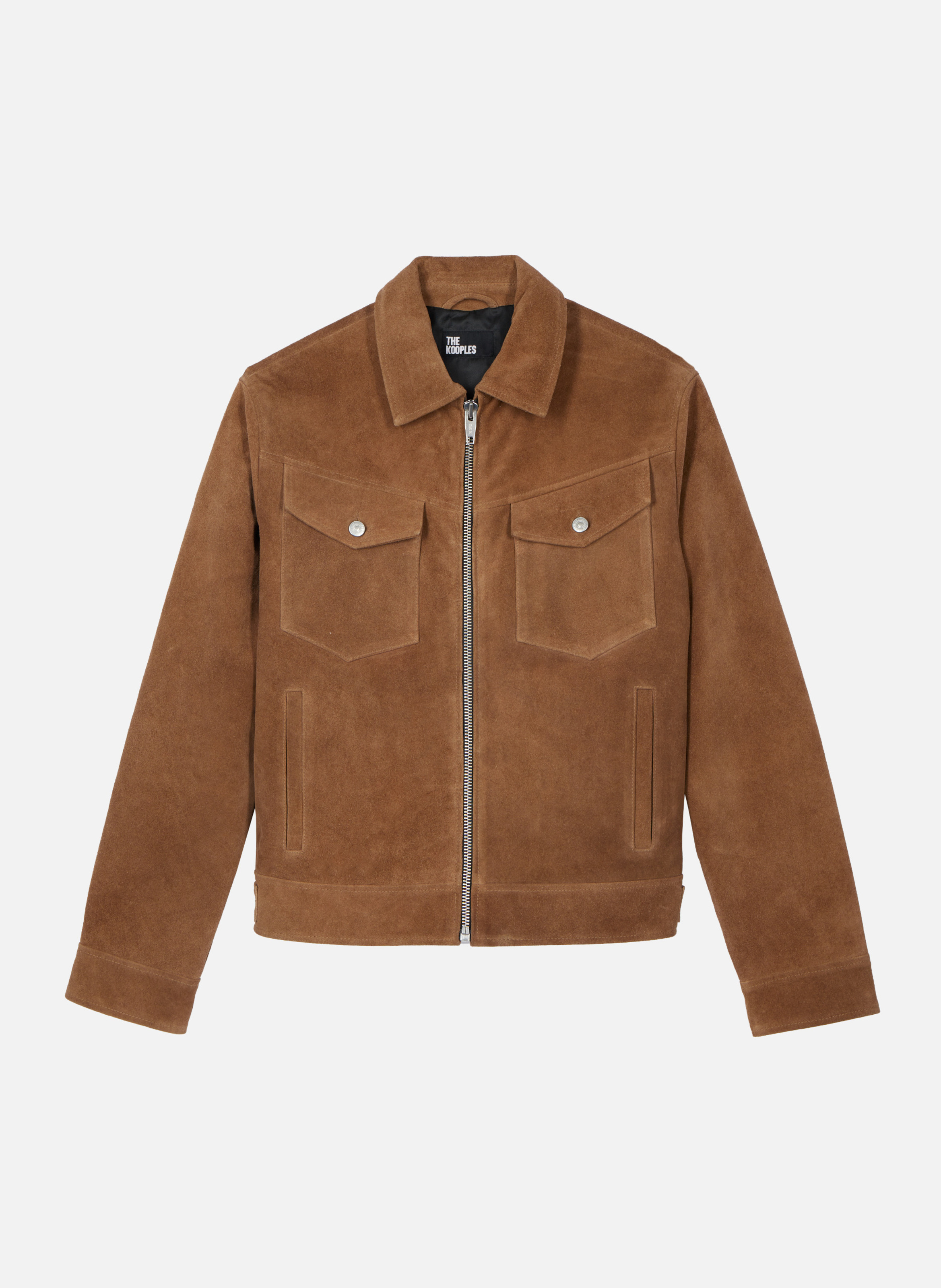 Blouson en suède THE KOOPLES Marron