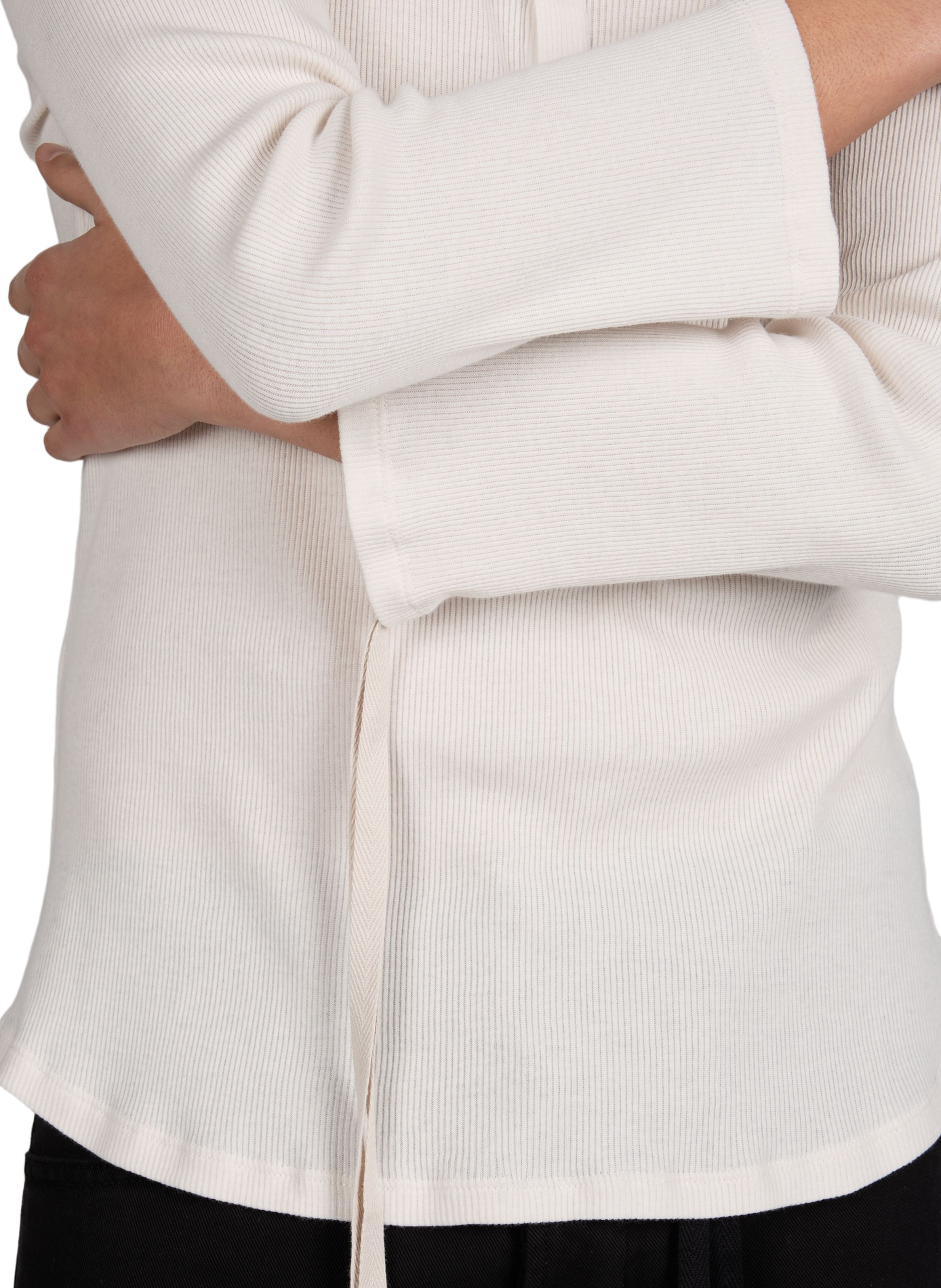 Cardigan Ilyas Serafino en coton ANN DEMEULEMEESTER Blanc