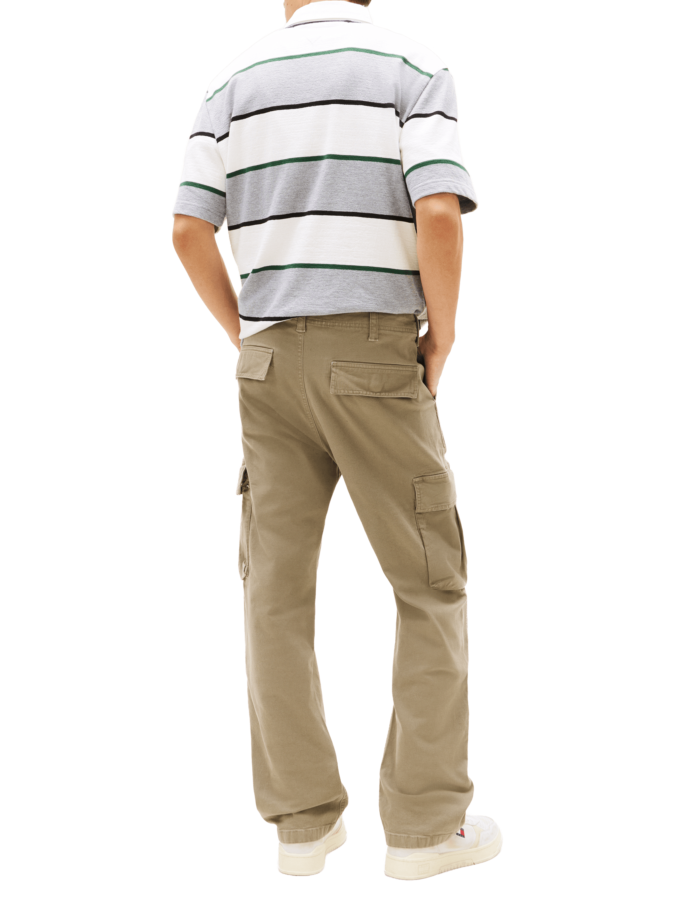 Straight cargo pants in mixed cotton TOMMY HILFIGER Khaki