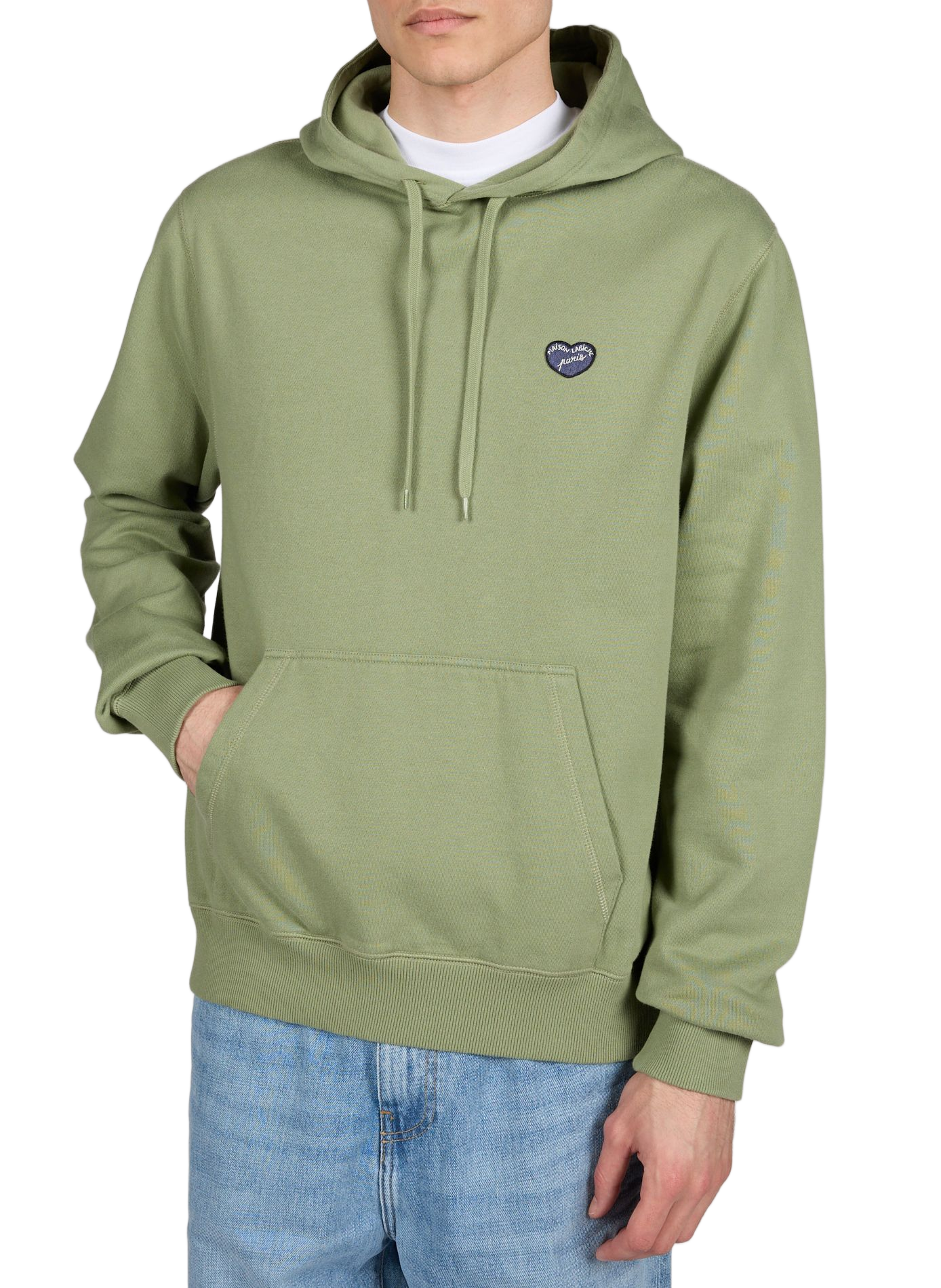 Hoodie crozatier avec patch coeur en coton MAISON LABICHE Vert