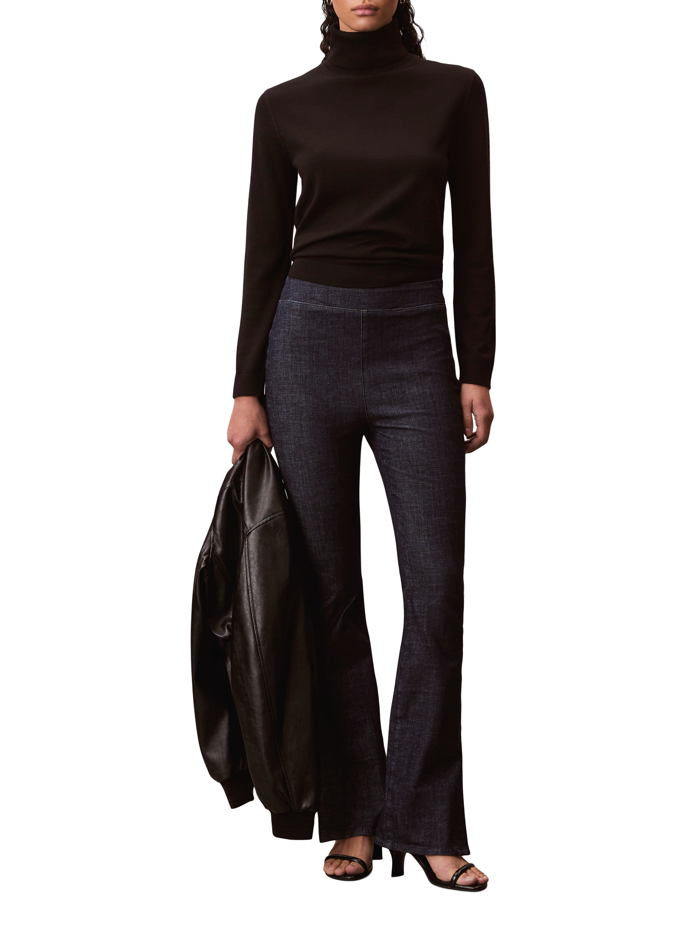 Flared jeans van gemengd katoen CALVIN KLEIN Blauw