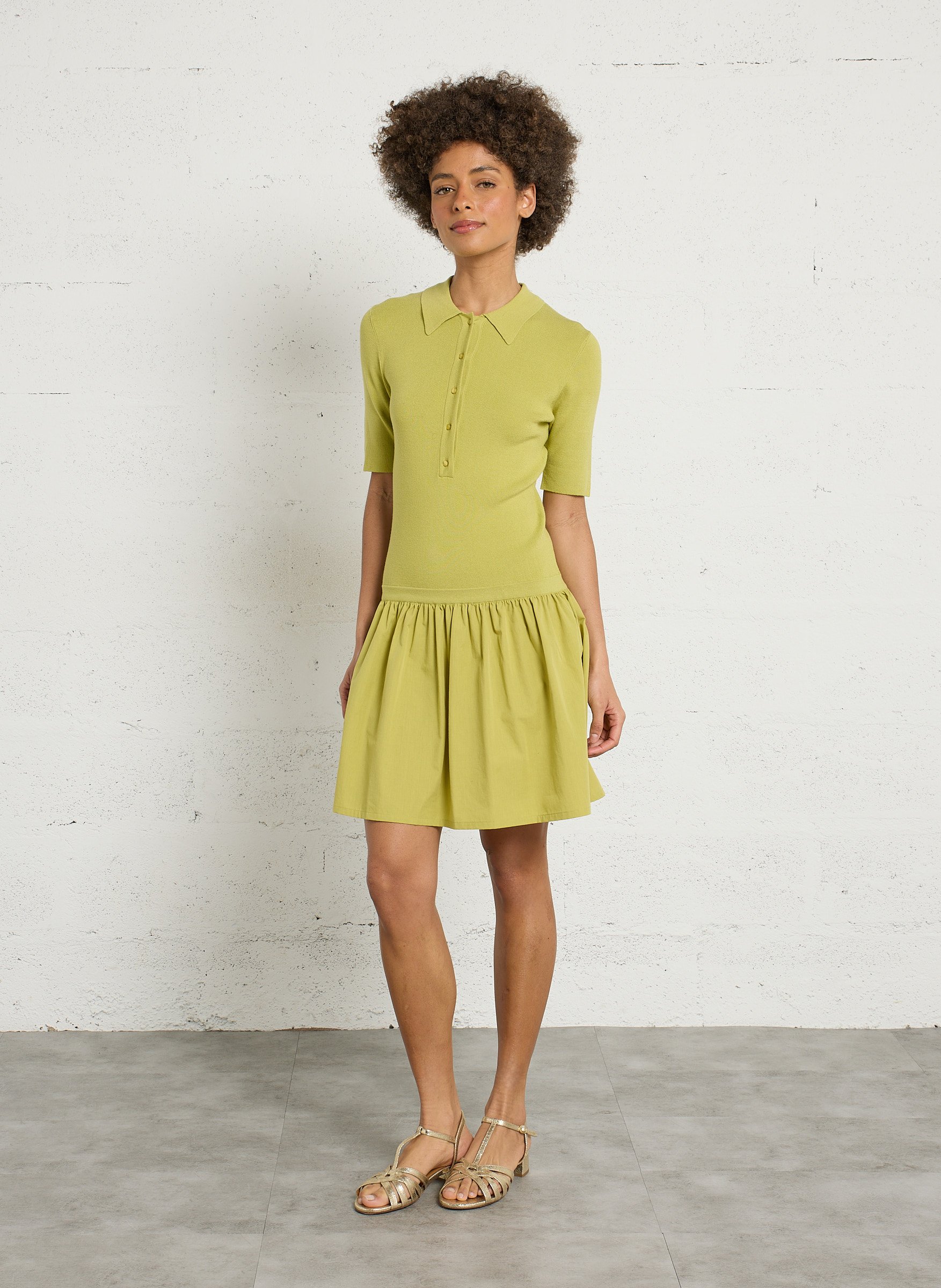 Sandales hautes en cuir capri BOBBIES Doré