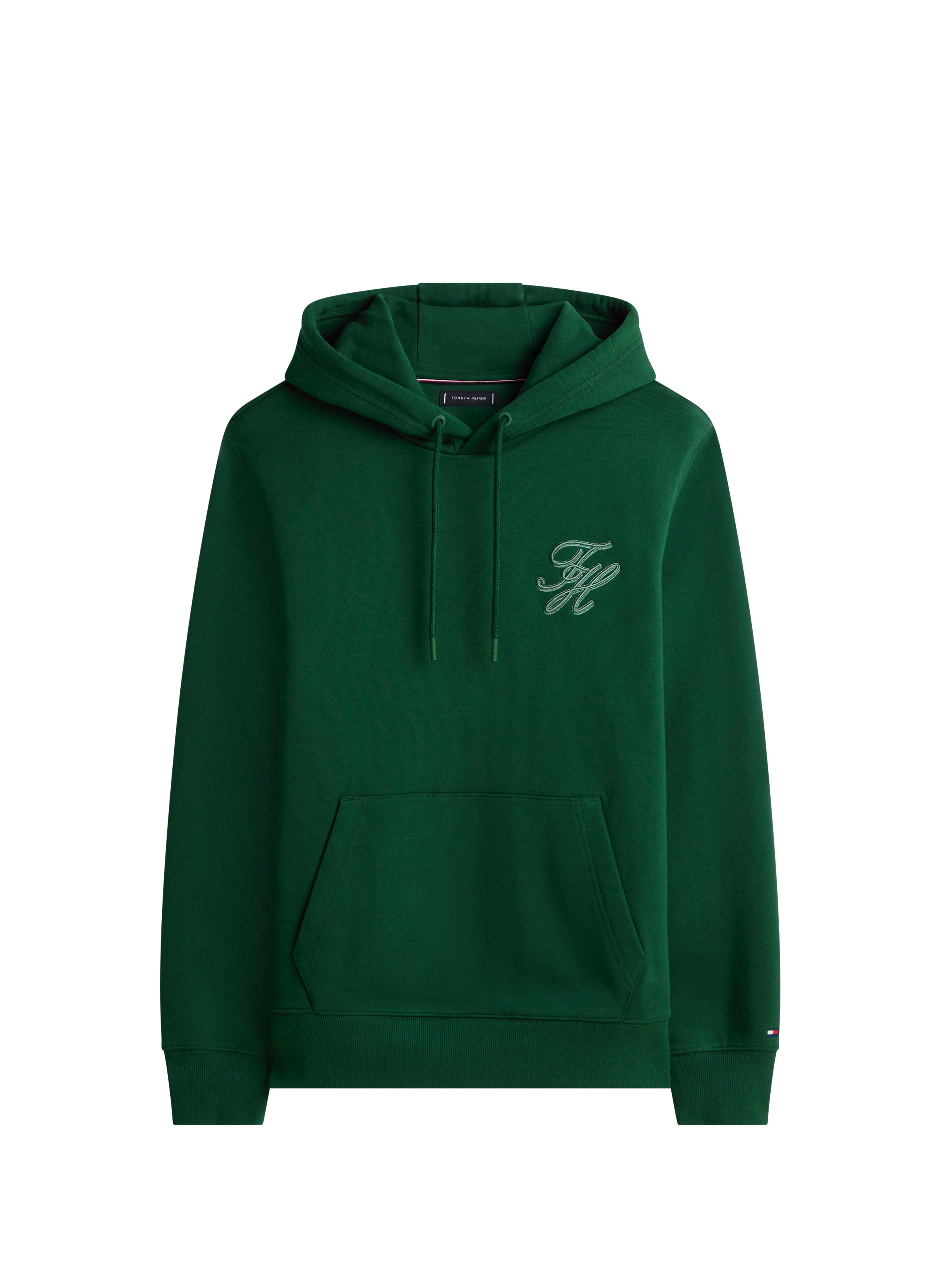 Sweatshirt mit besticktem Logo aus Baumwolle TOMMY HILFIGER Grun