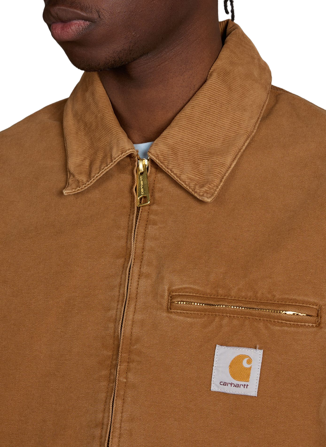 Veste Detroit à col classique en coton CARHARTT WIP Marron