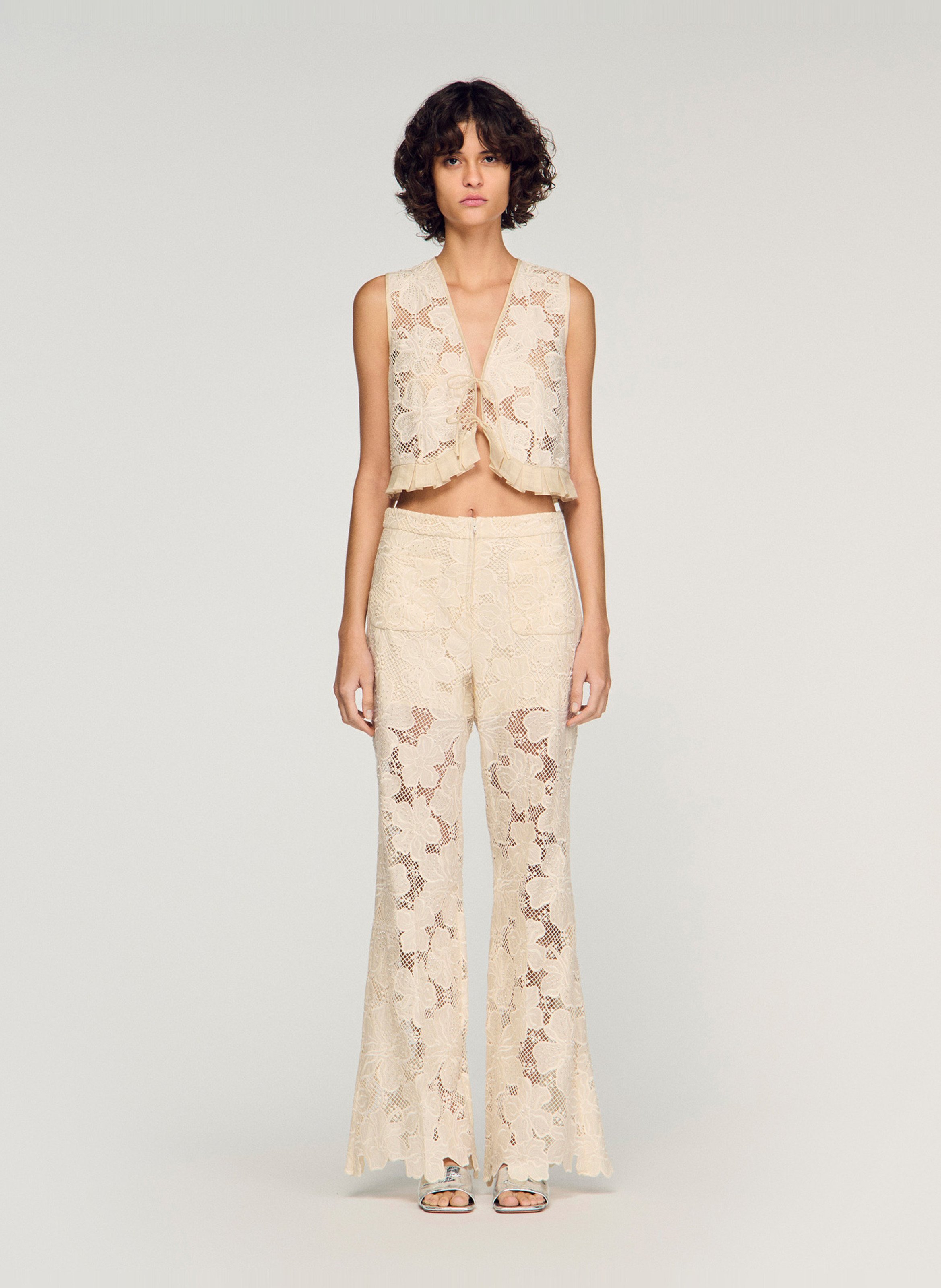 Top encolure v SANDRO Beige