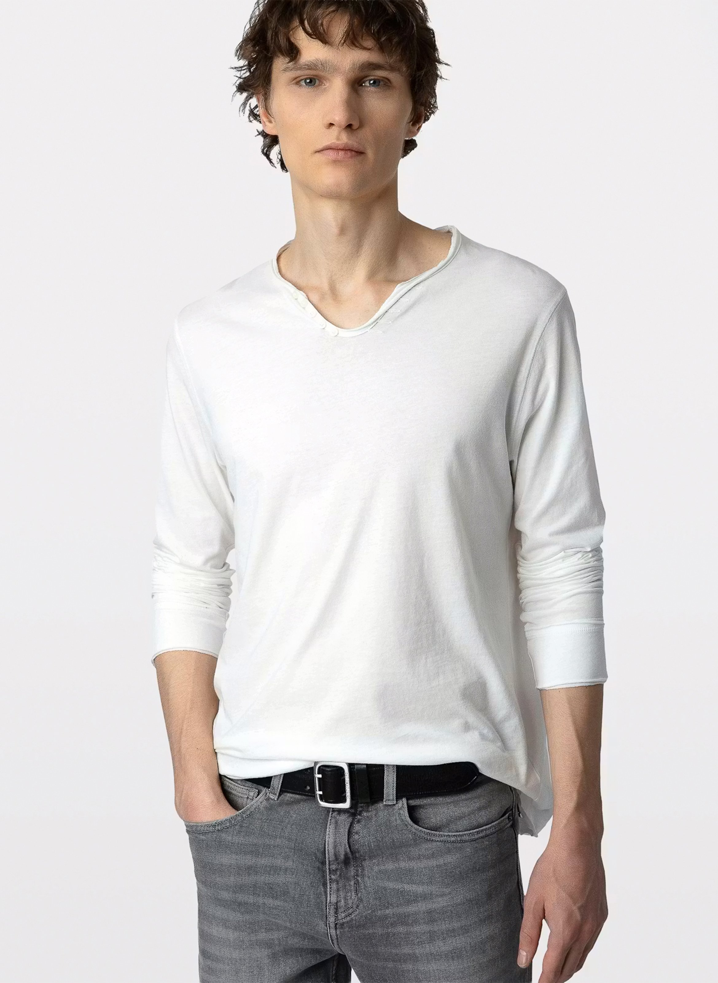 Tes-shirt droit en coton bio monastir ZADIG&VOLTAIRE Blanc