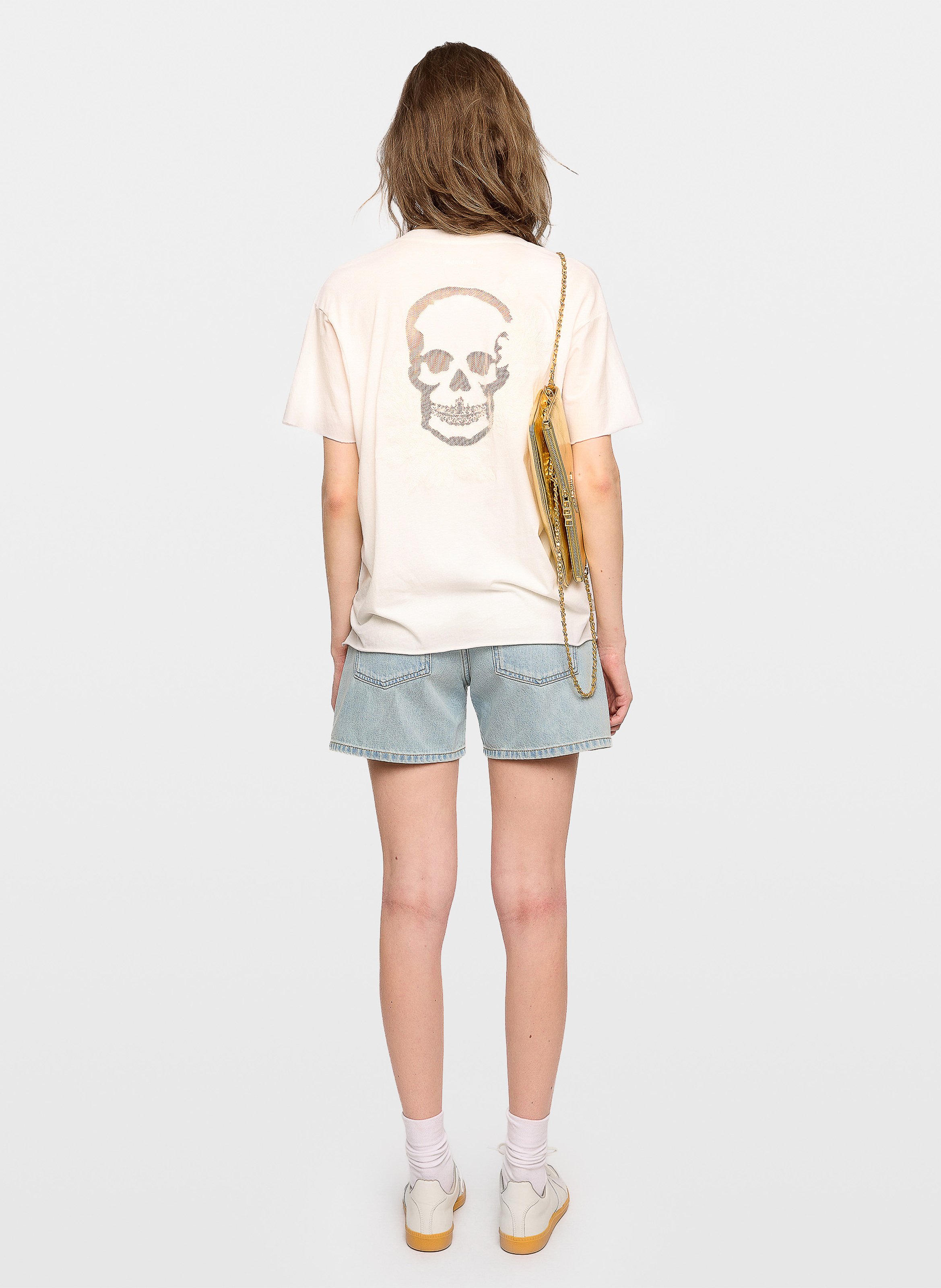 Tee-shirt col v en coton bio tommer ZADIG&VOLTAIRE Blanc