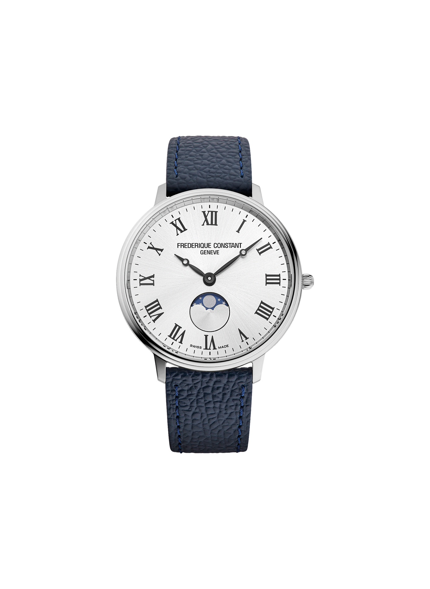 Montre quartz en cuir de veau FREDERIQUE CONSTANT Blanc