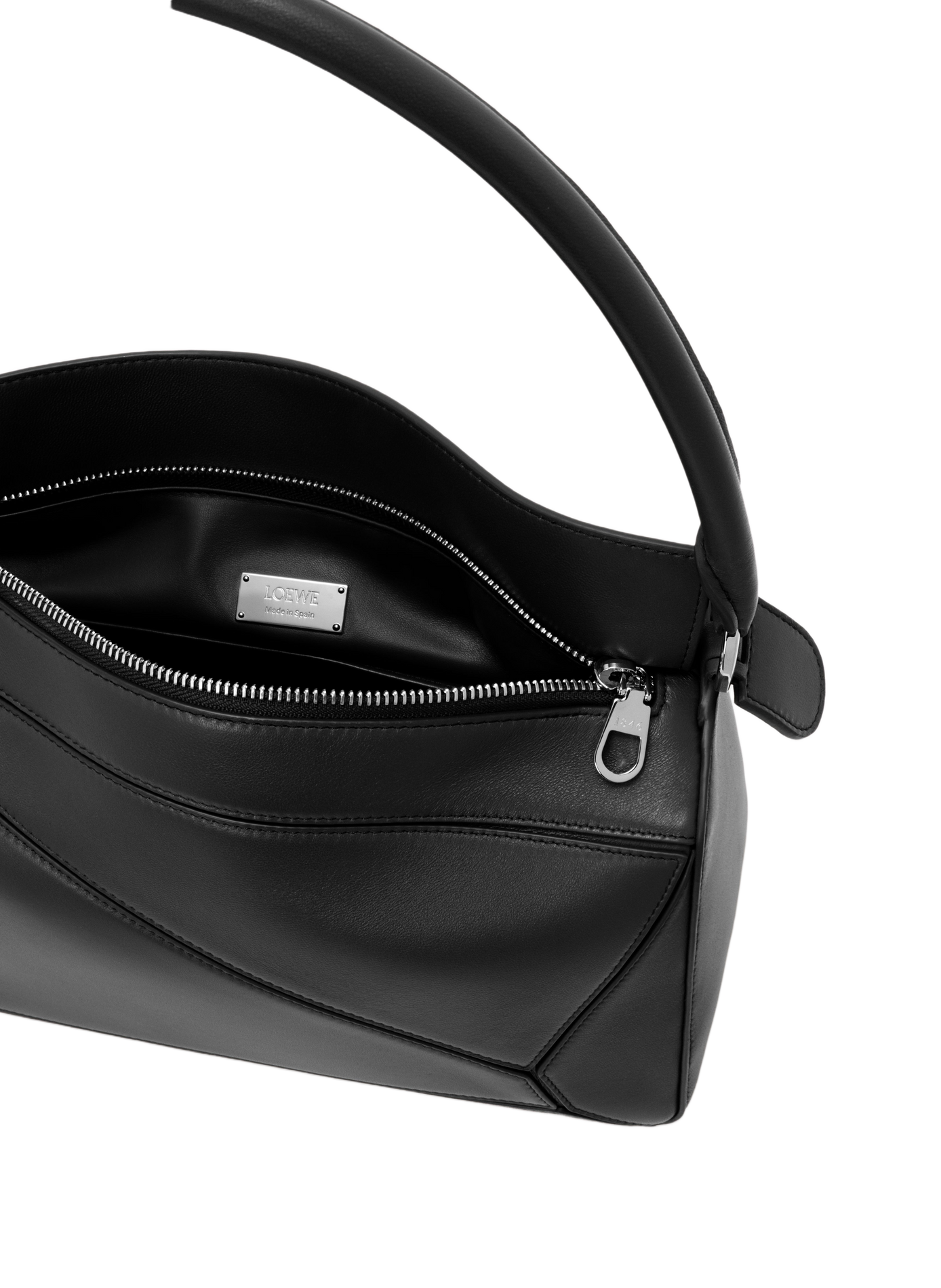 Medium Featherlight Puzzle Bag in Nappa Lambskin Leather LOEWE Black