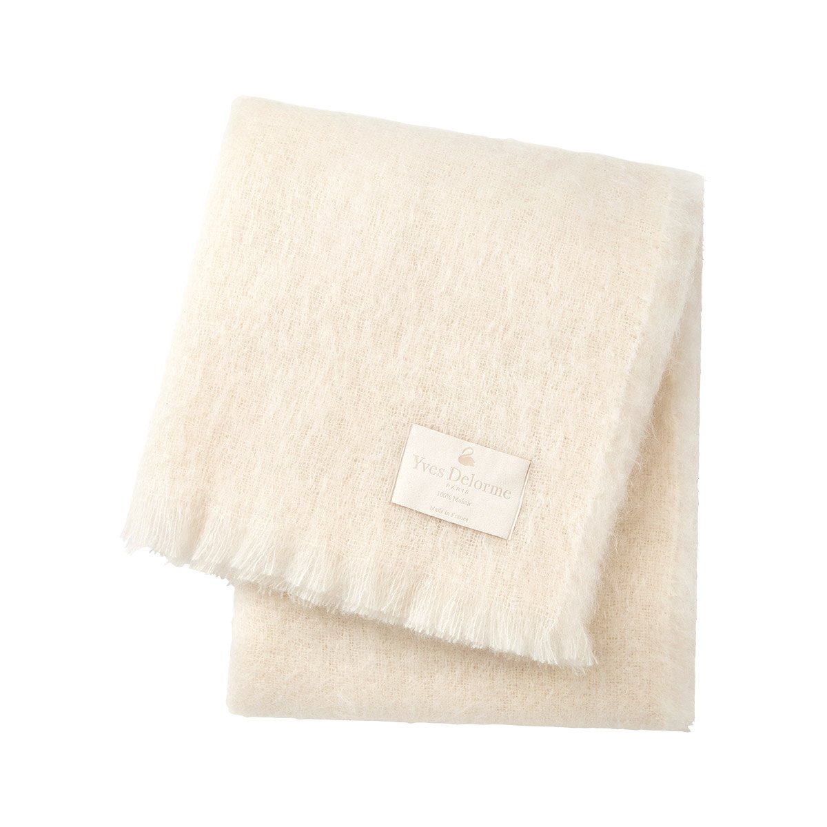 Couverture en mohair, mohair BeigeYVES DELORME