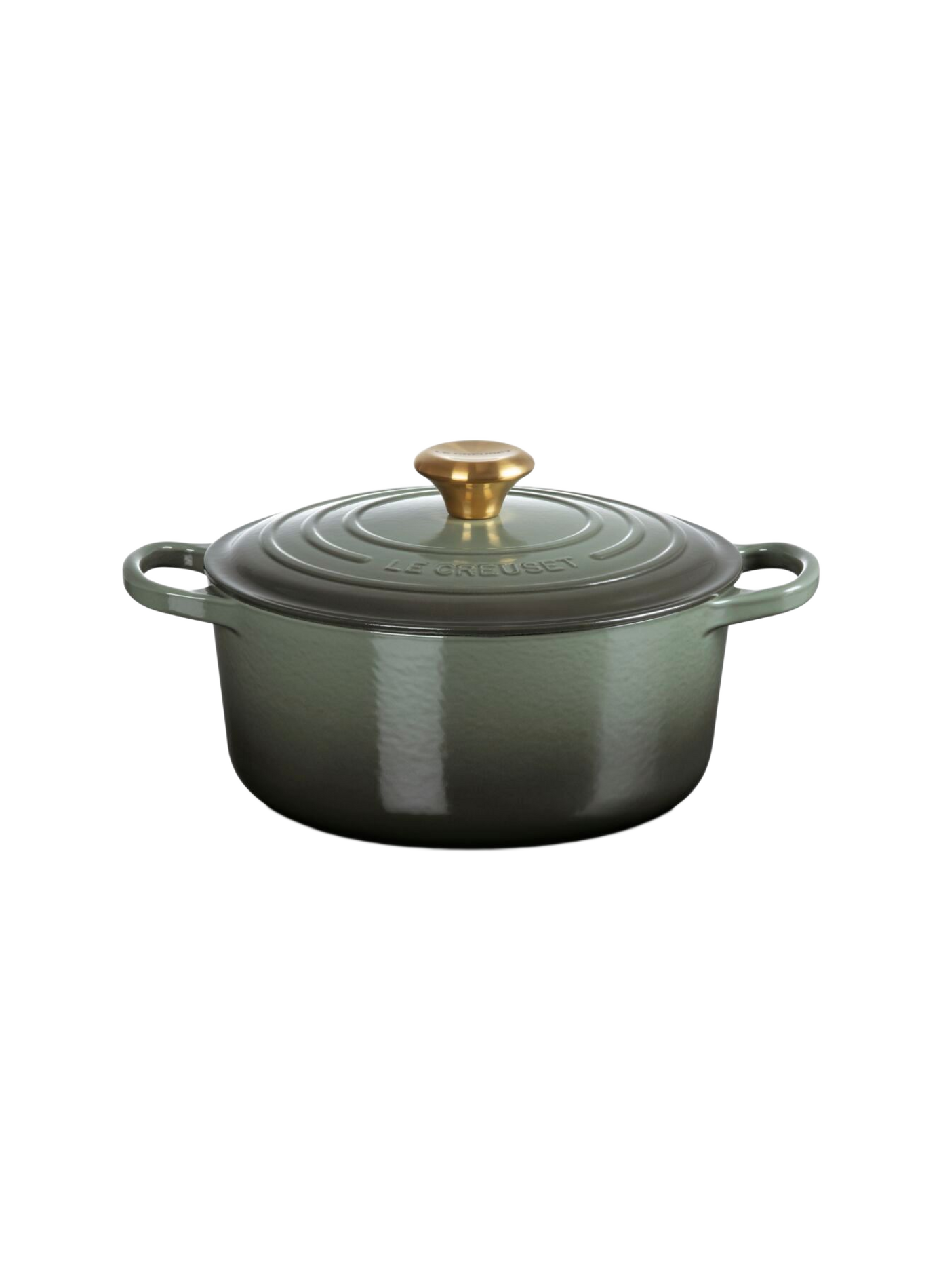 Runde emaillierte Gusseisen-Cocotte LE CREUSET Grun