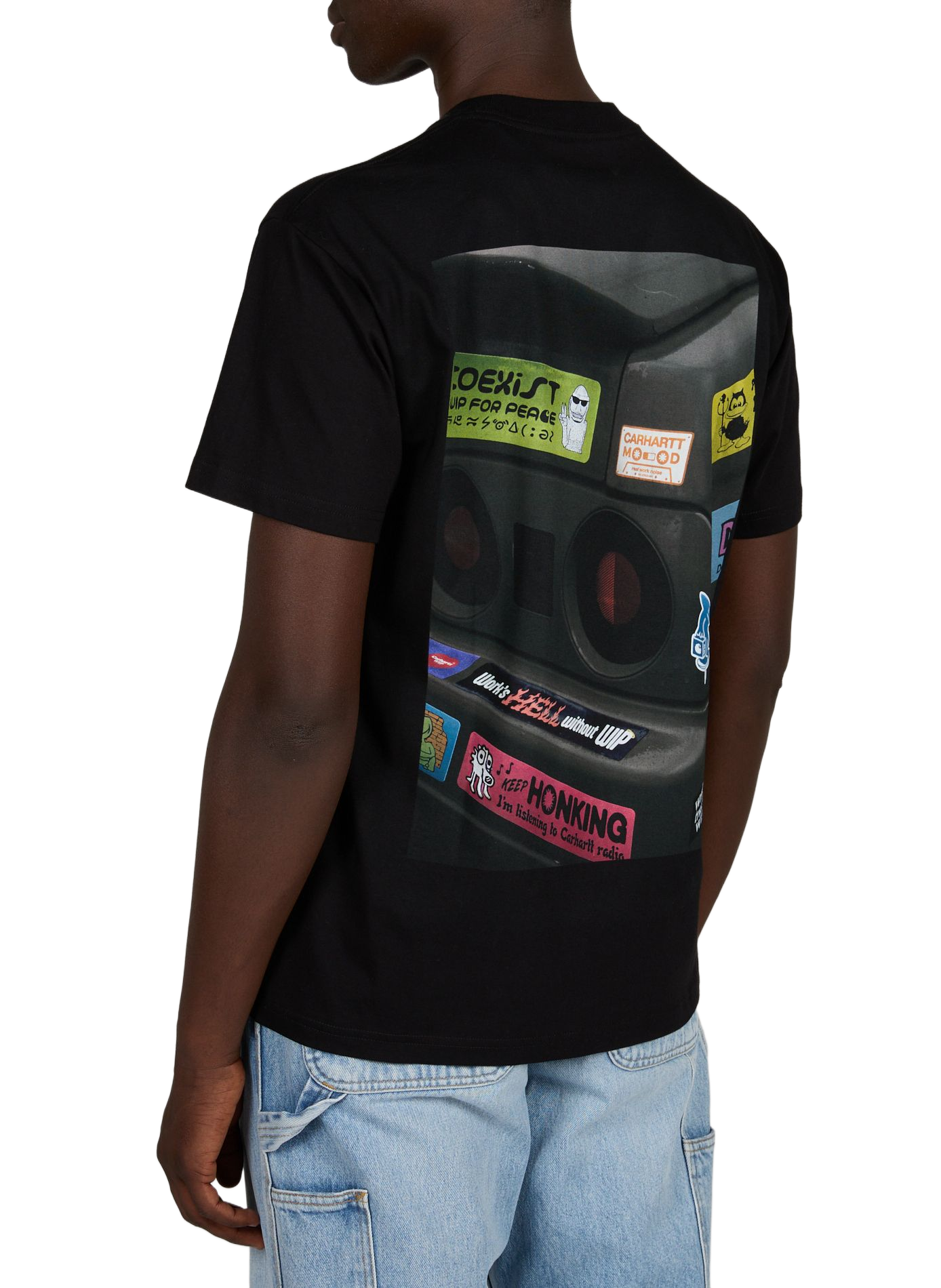 Tee-shirt droit sérigraphié CARHARTT WIP Noir