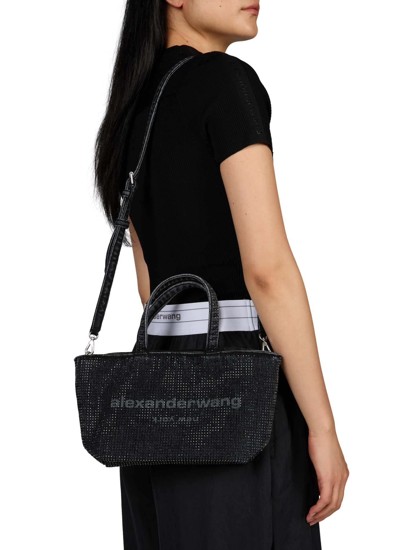 Cotton handbag ALEXANDER WANG Grey