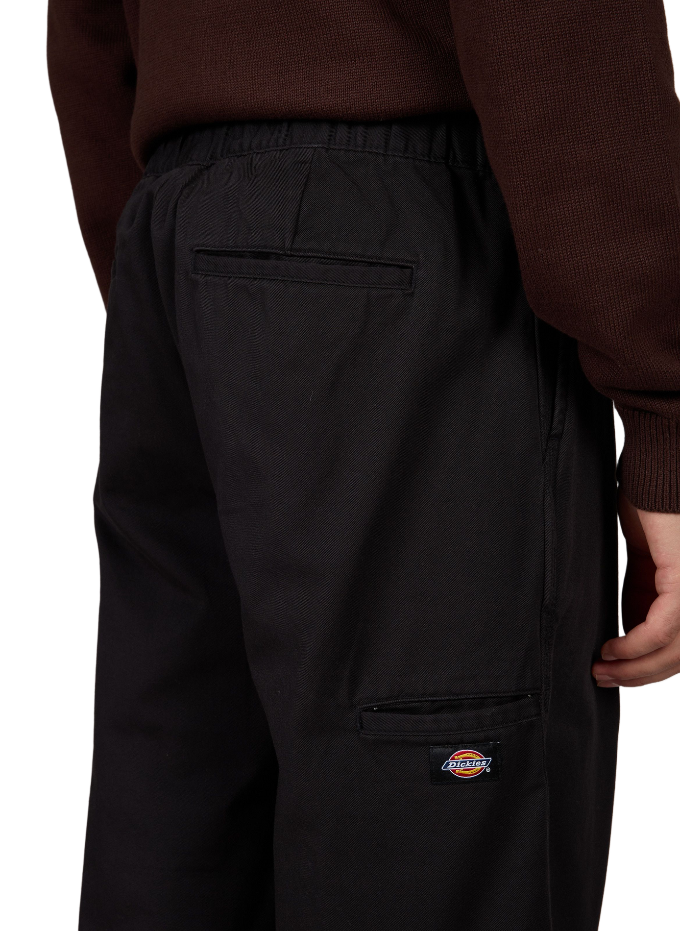 Pantalon droit à taille élastique en coton DICKIES Noir