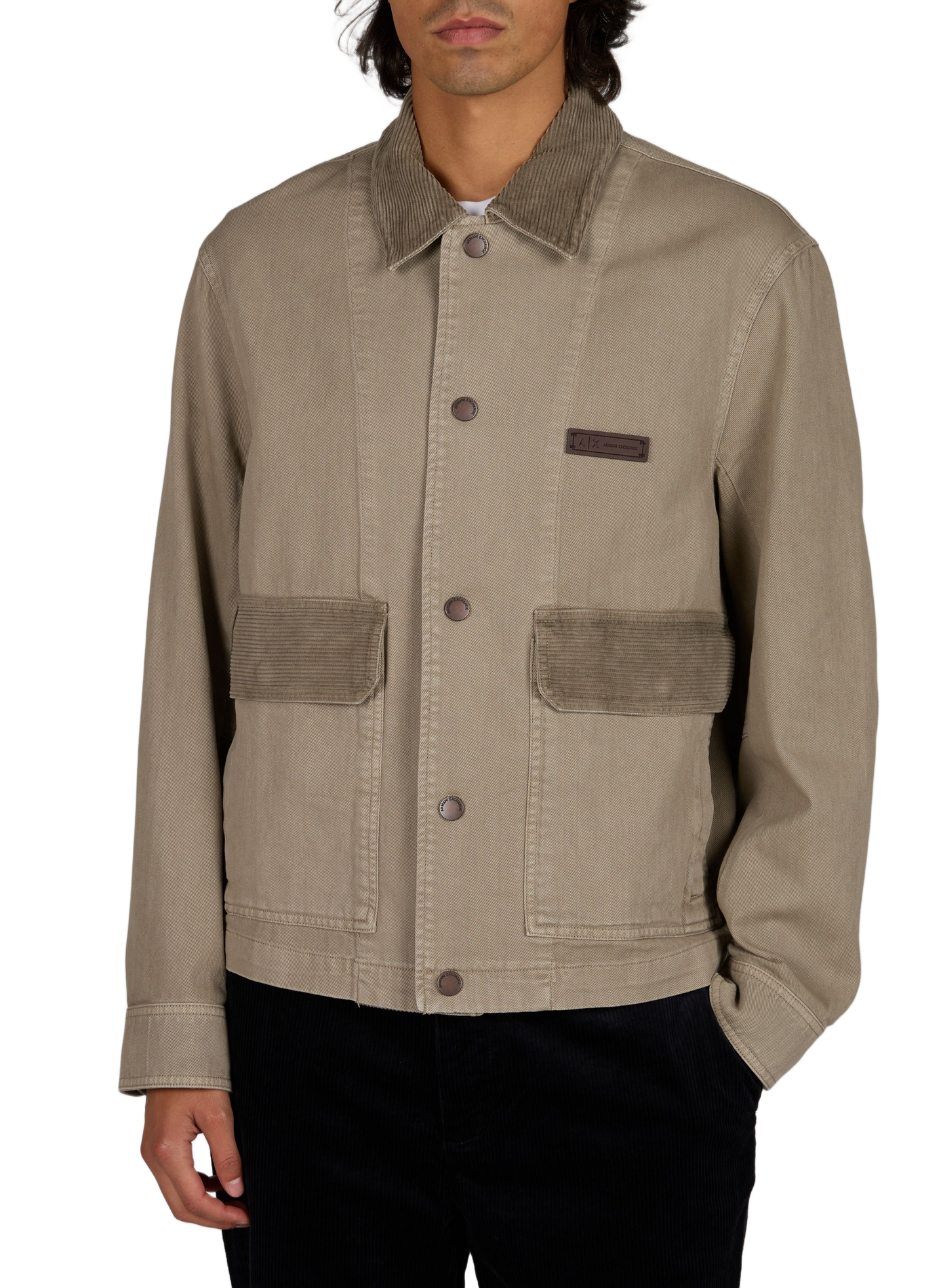 Oversized katoenen jas ARMANI EXCHANGE Beige
