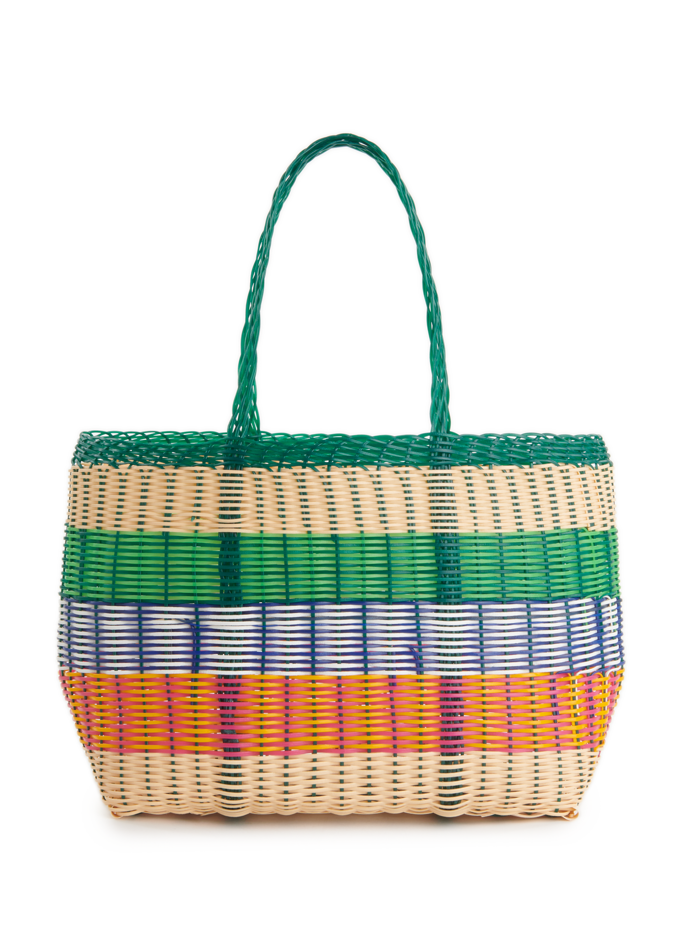 LEON & HARPER Striped basket bag Multicolour