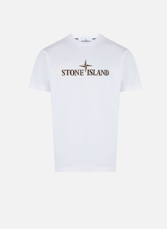 Cotton T-shirt with logo White by STONE ISLAND STONE ISLAND Cotton T-shirt with logo White