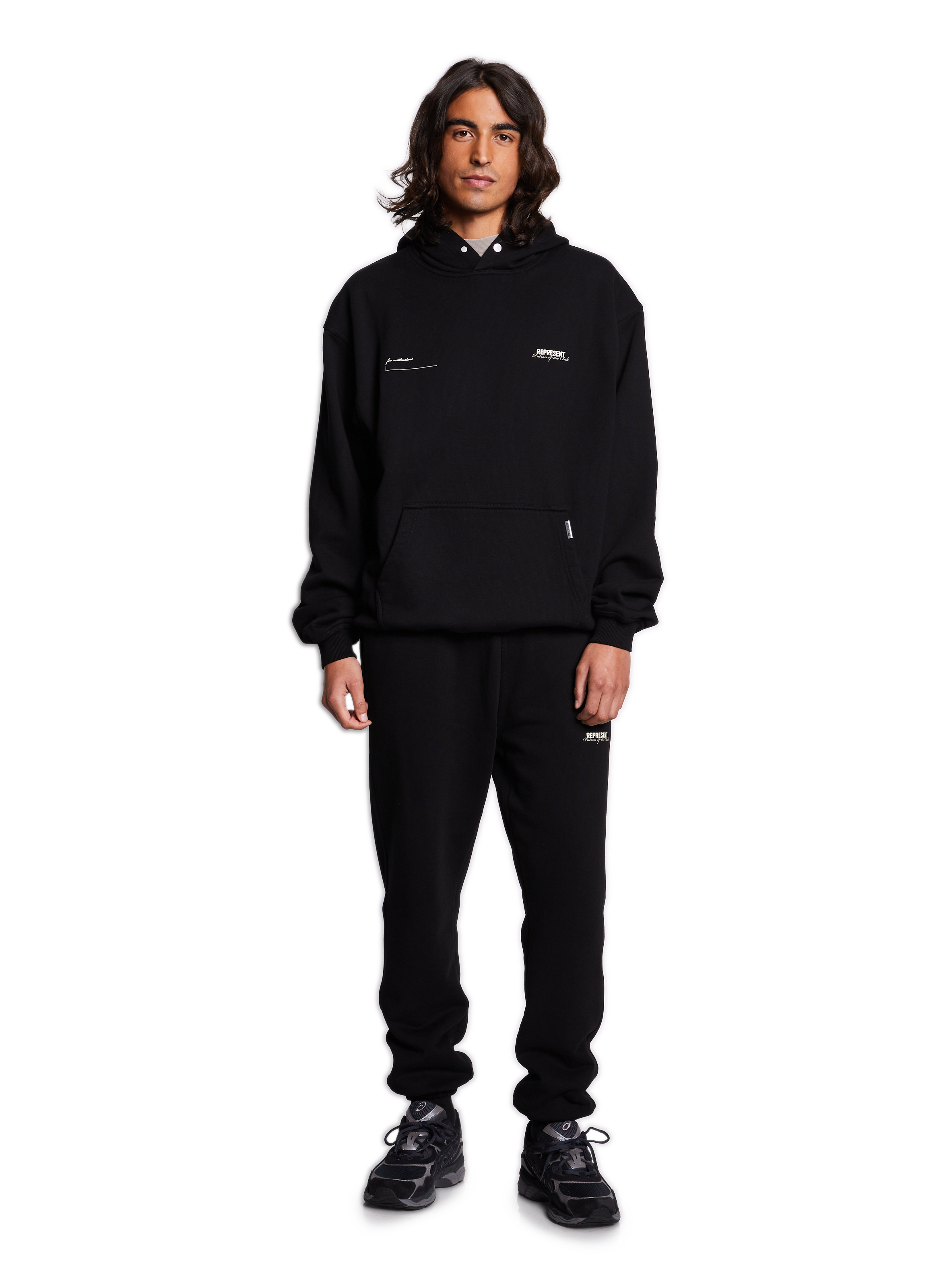 Hoodie à capuche en coton  REPRESENT Noir