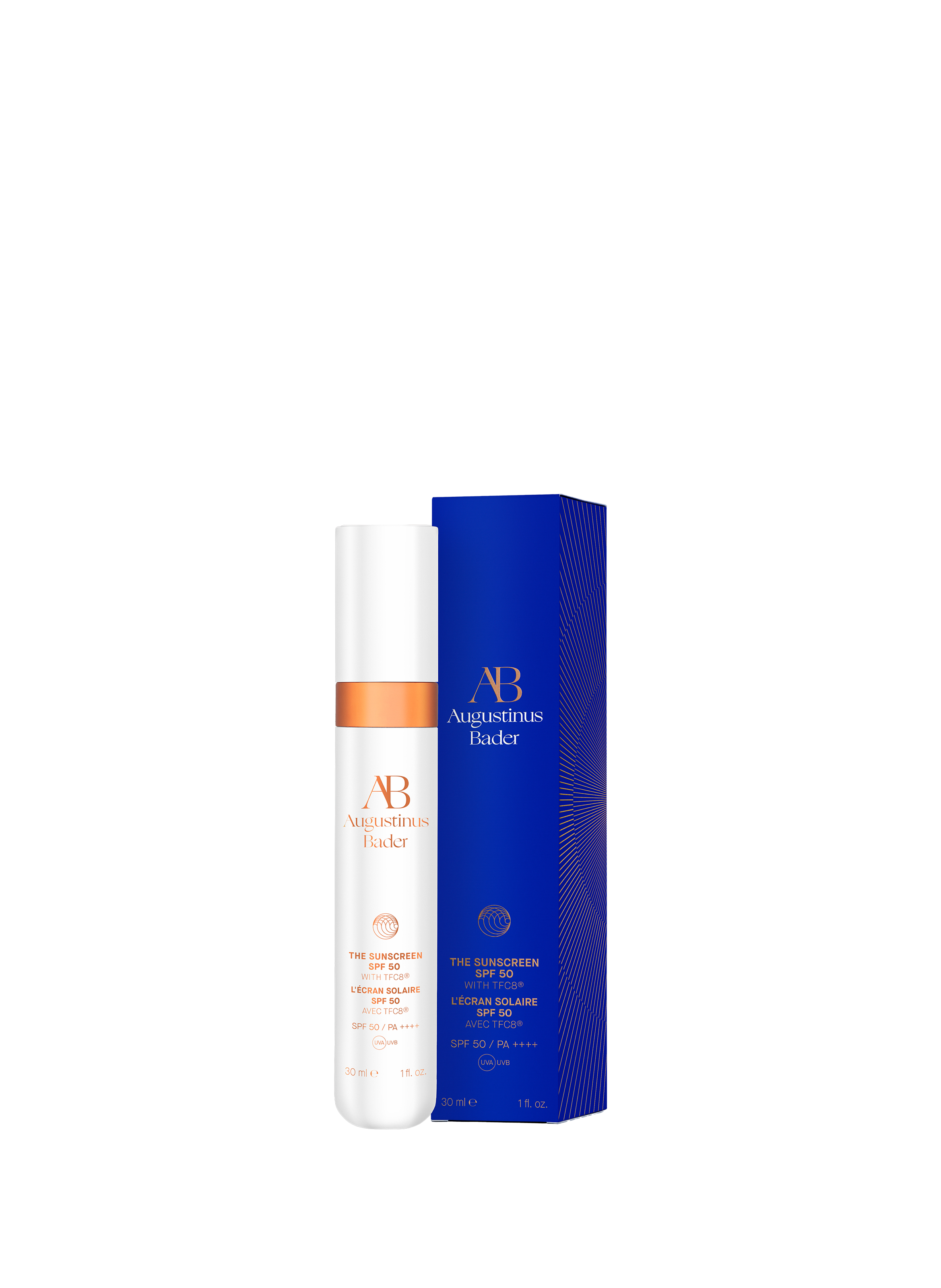 La crème solaire SPF 50 AUGUSTINUS BADER No color