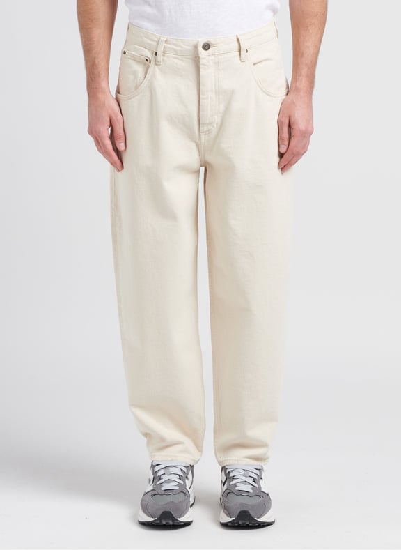 Jean droit en coton snopdog Beige by AMERICAN VINTAGE AMERICAN VINTAGE Jean droit en coton snopdog Beige