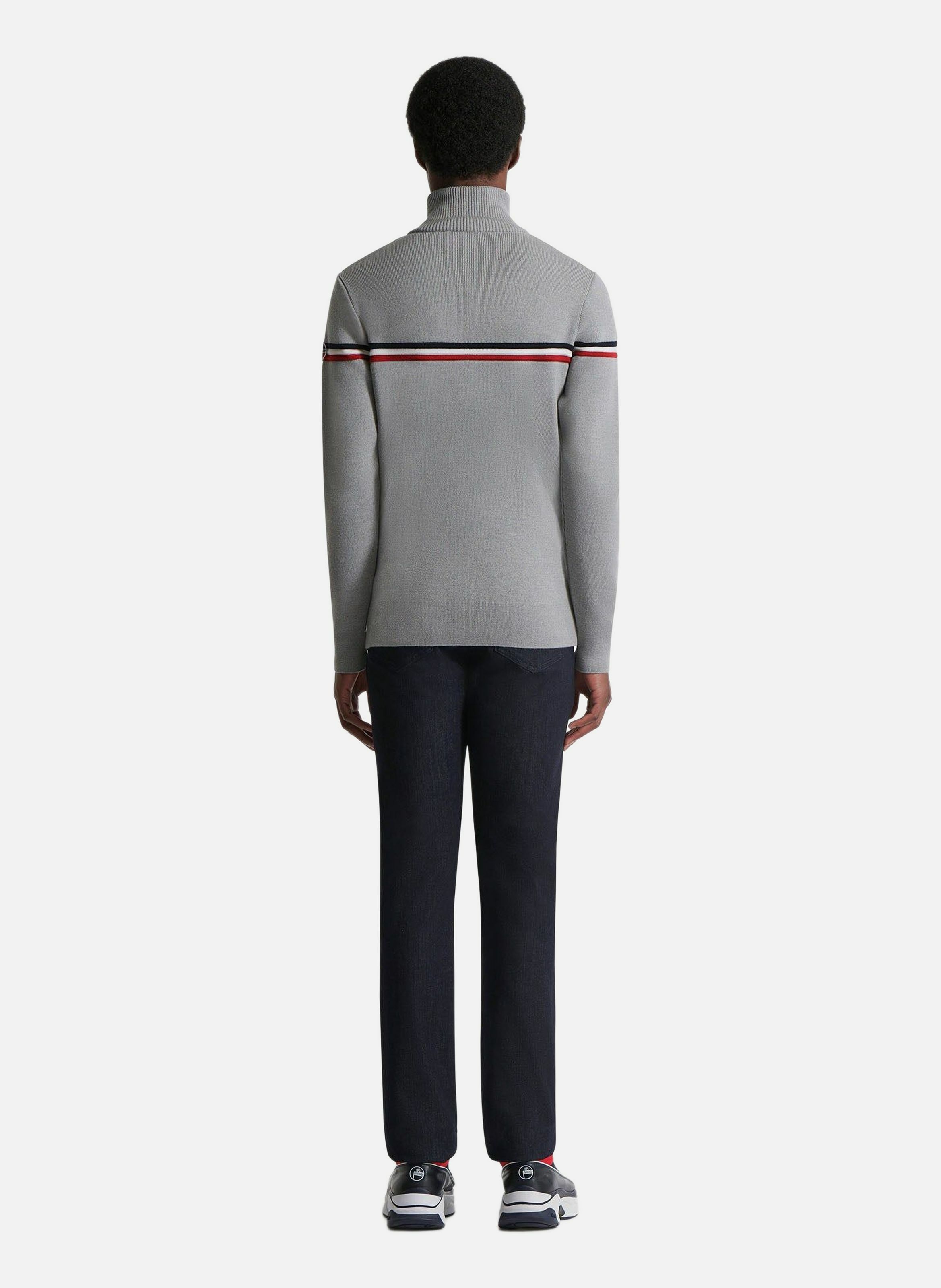 Pull wengen fiz col montant coupe regular FUSALP Gris