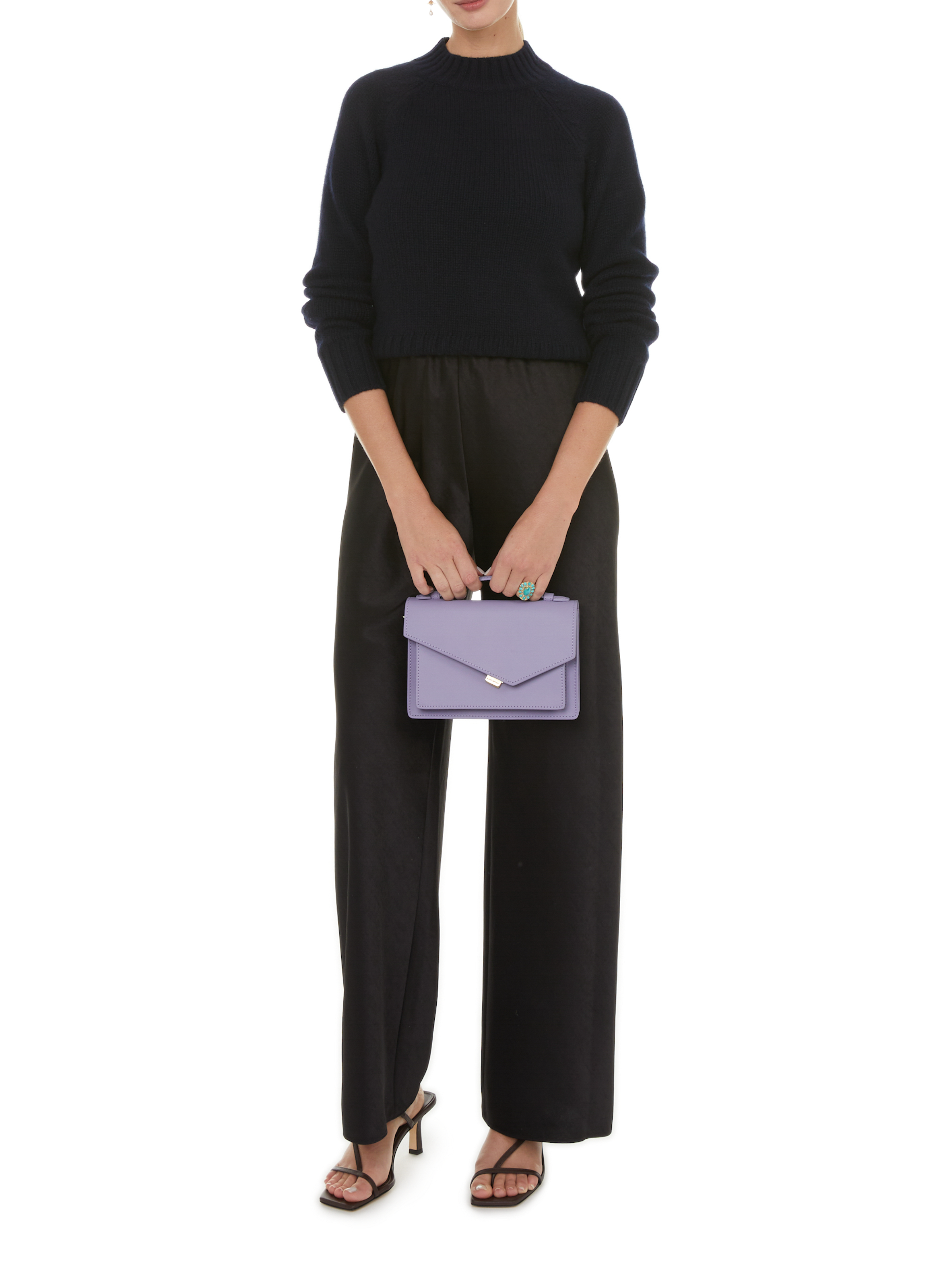 Satin trousers VINCE Black