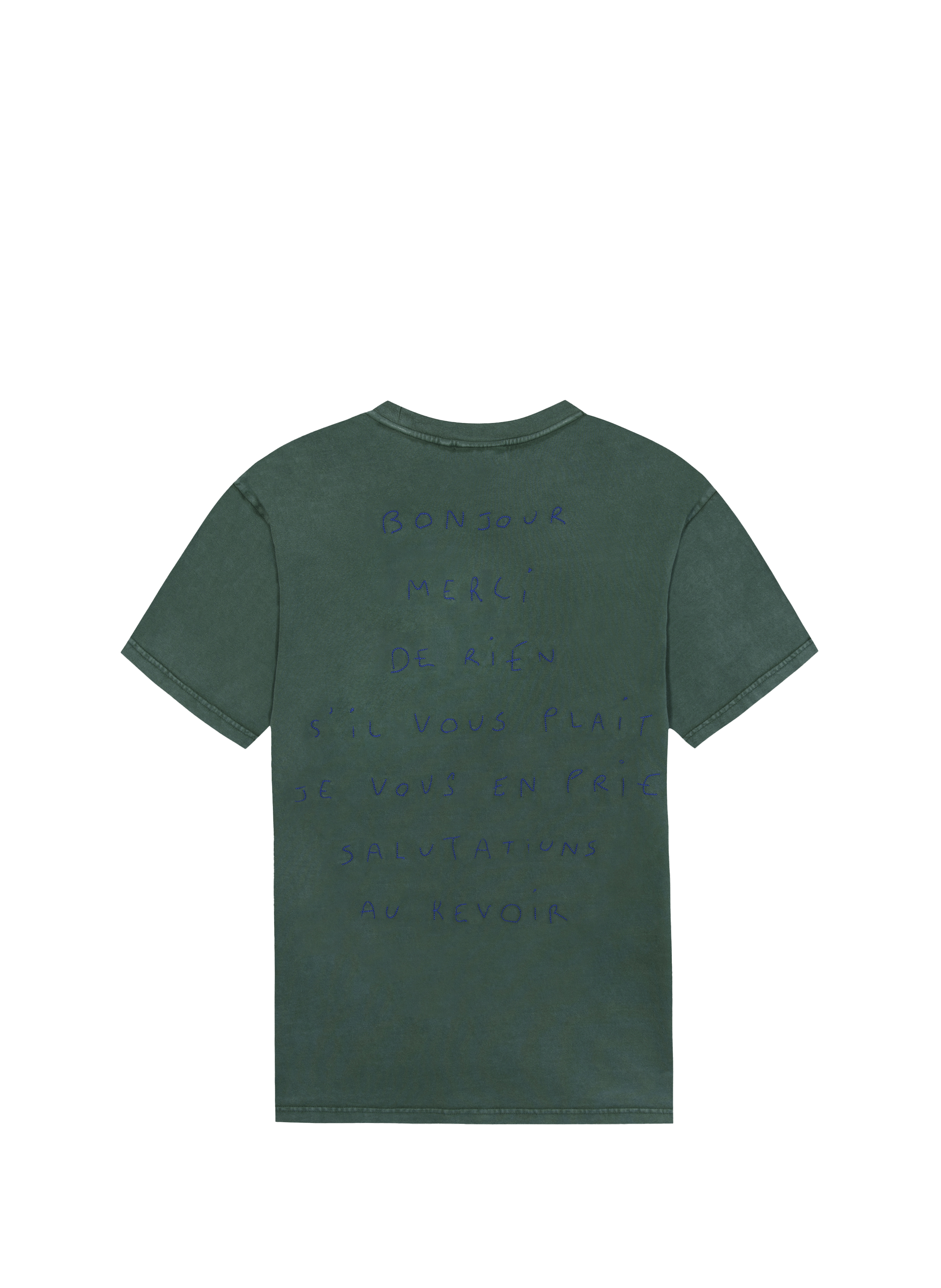 T-shirt brodé en coton MAISON LABICHE Vert