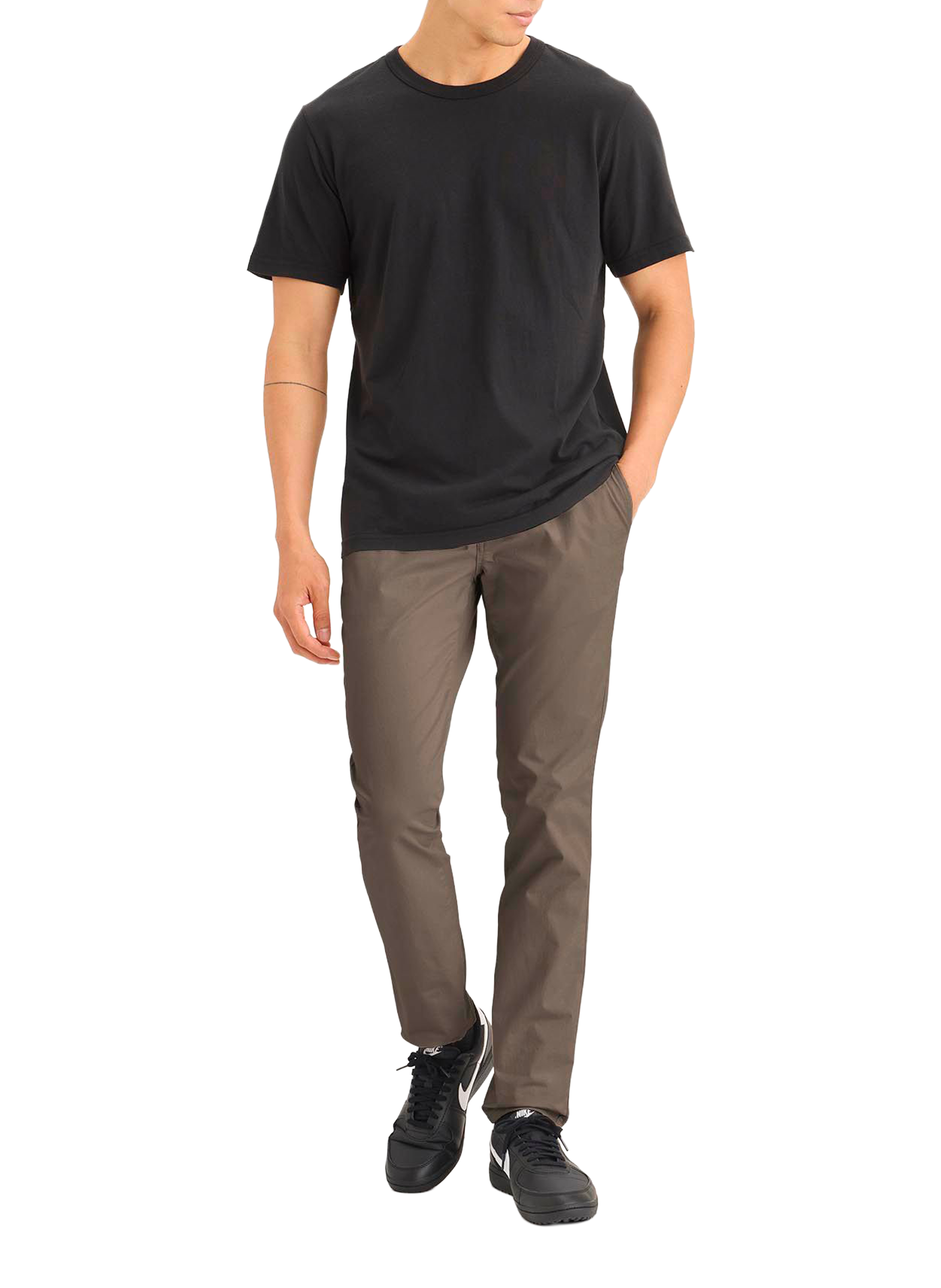 Pantalon Chino skinny en coton DOCKERS Marron