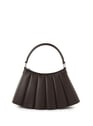 Petit sac Lenglen plissé en cuir | Marron by LACOSTE LACOSTE Petit sac Lenglen plissé en cuir | Marron