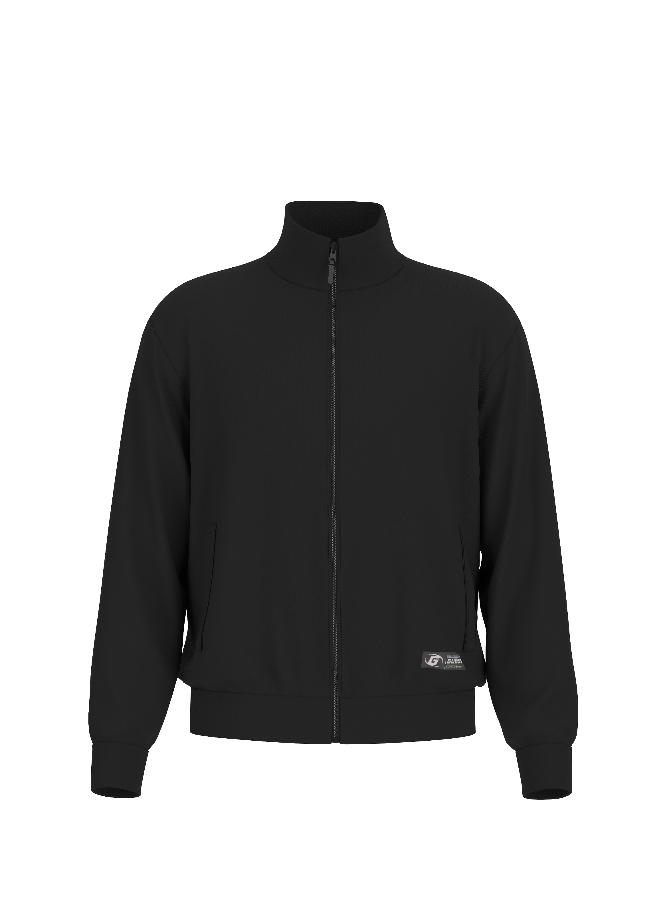 GUESS Recht jasje met opstaande kraag Black