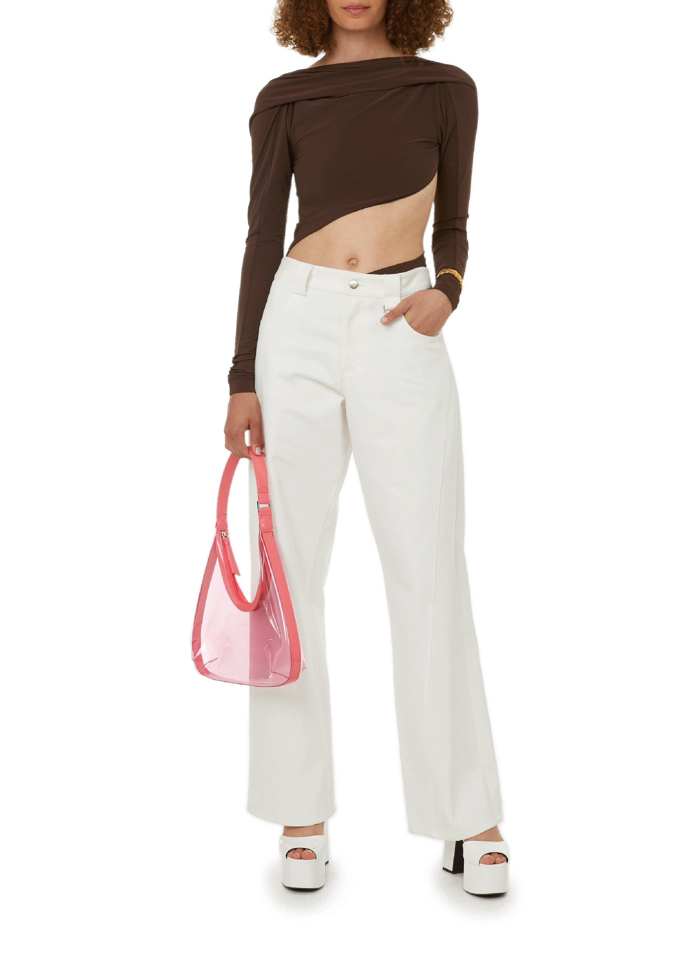 Sac à main Amber Lipstick  BY FAR Rose