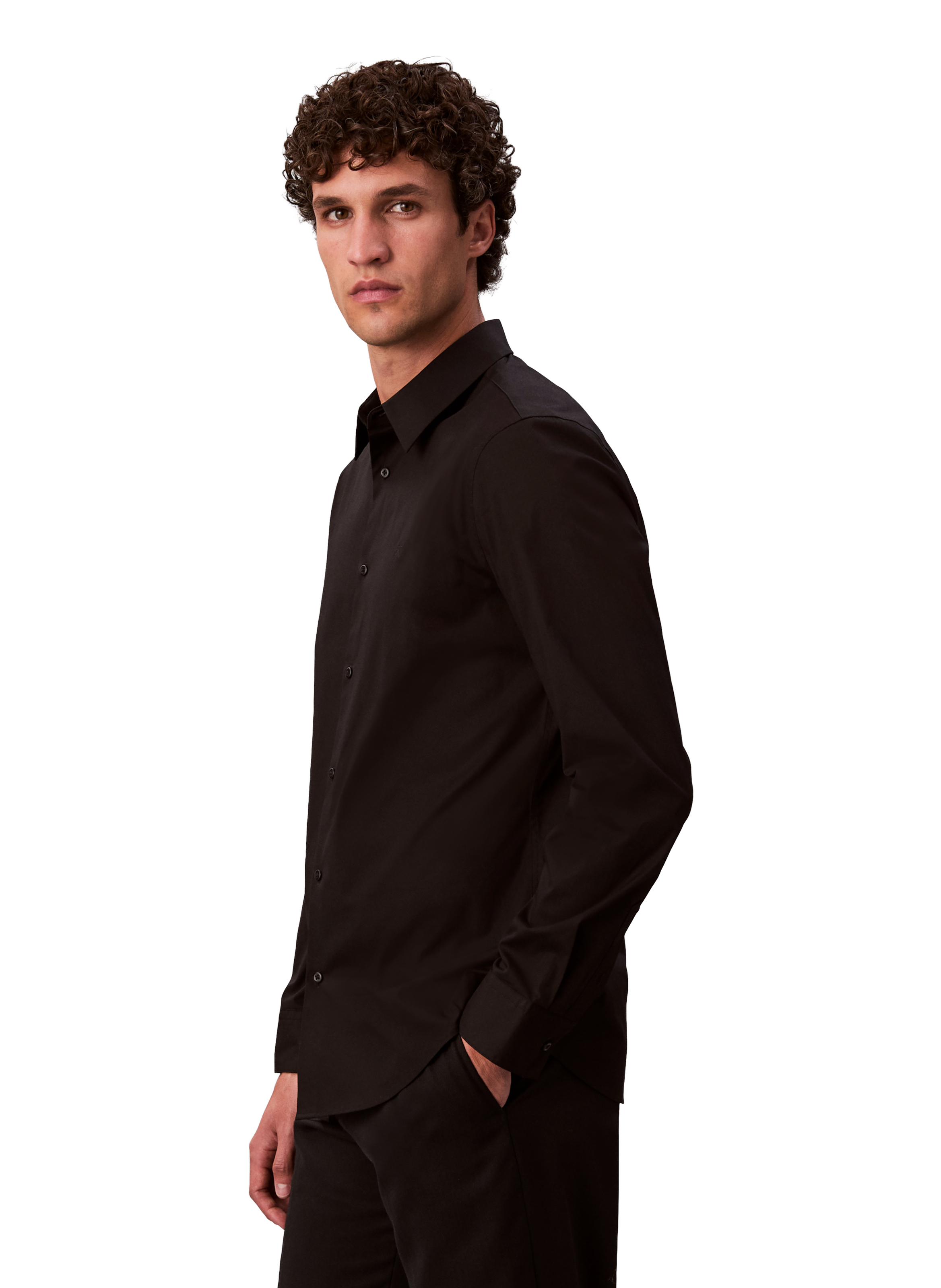 Cotton poplin shirt CALVIN KLEIN Black