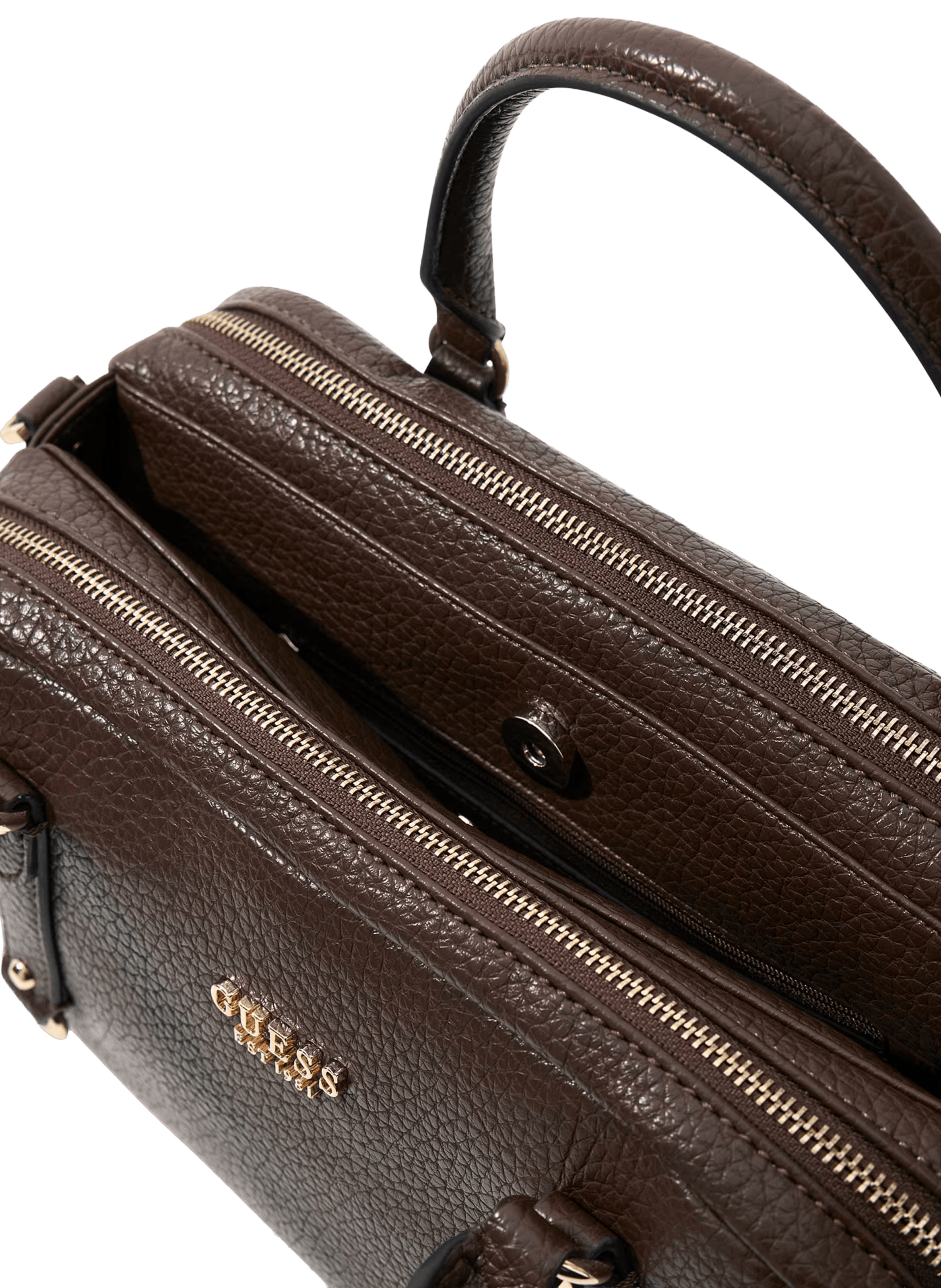 Sac bowling effet cuir GUESS Marron