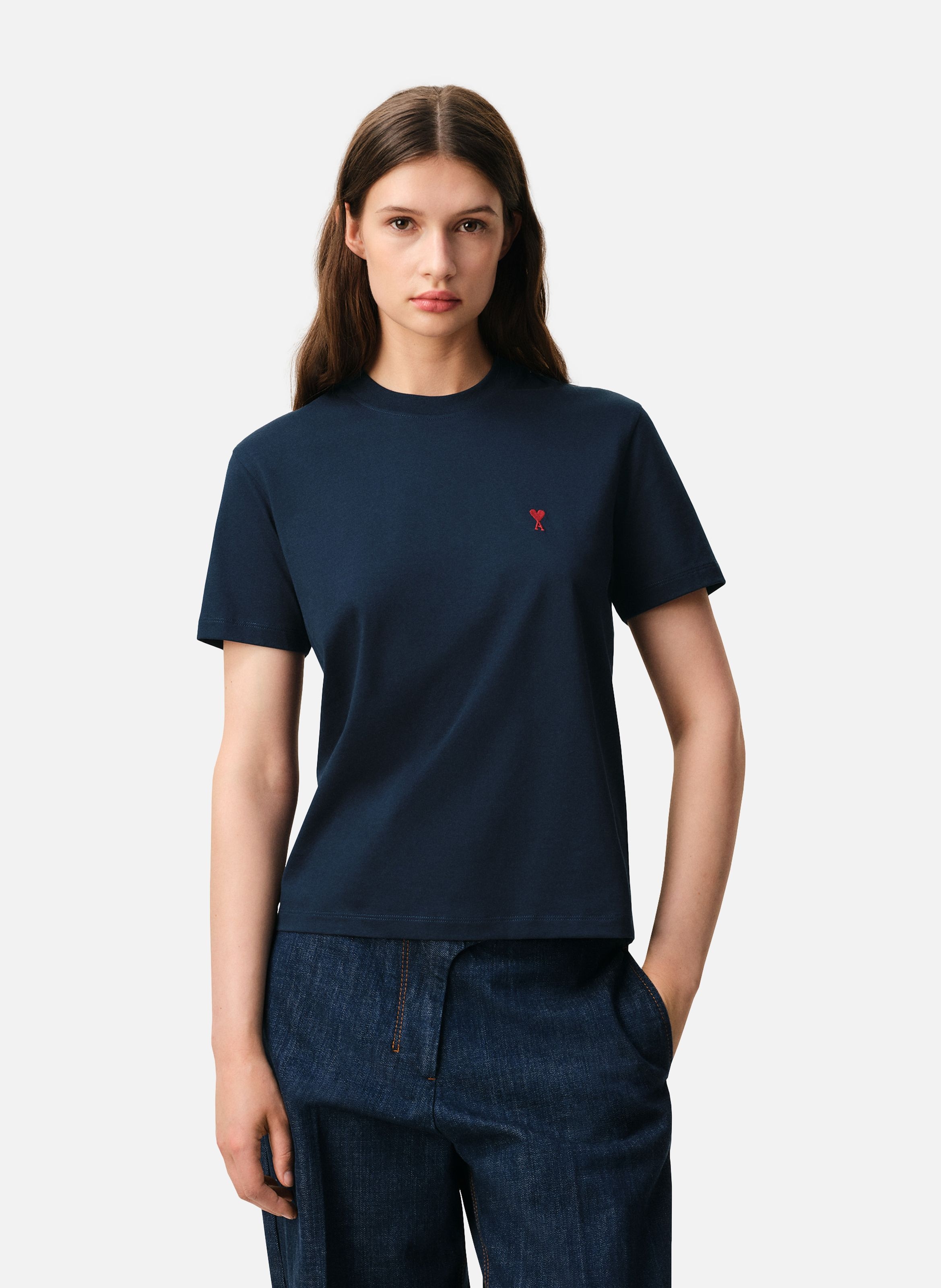 T-shirt Ami de Coeur Rouge unisexe AMI PARIS Bleu