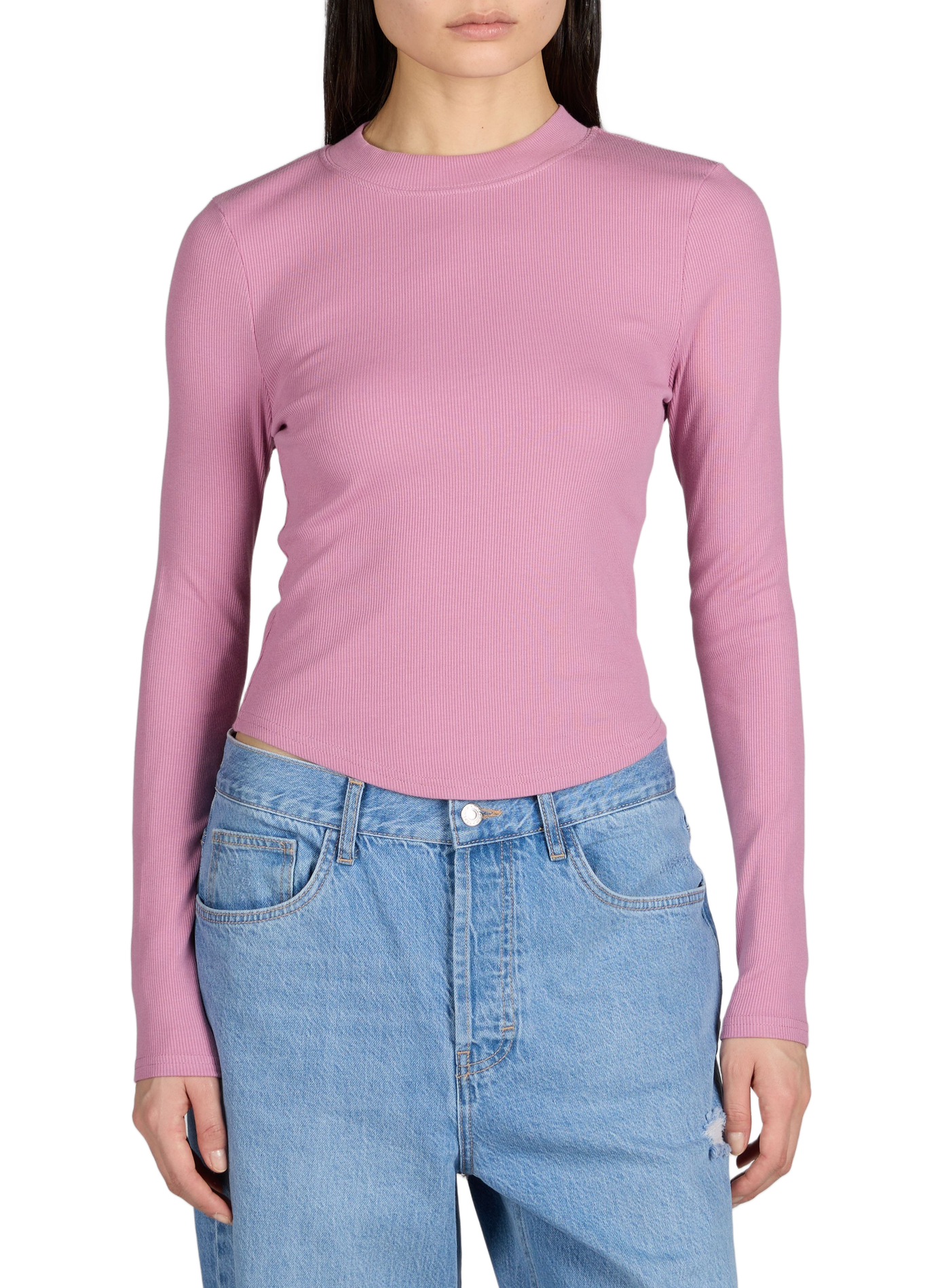 Top in cotton TOPSHOP Pink