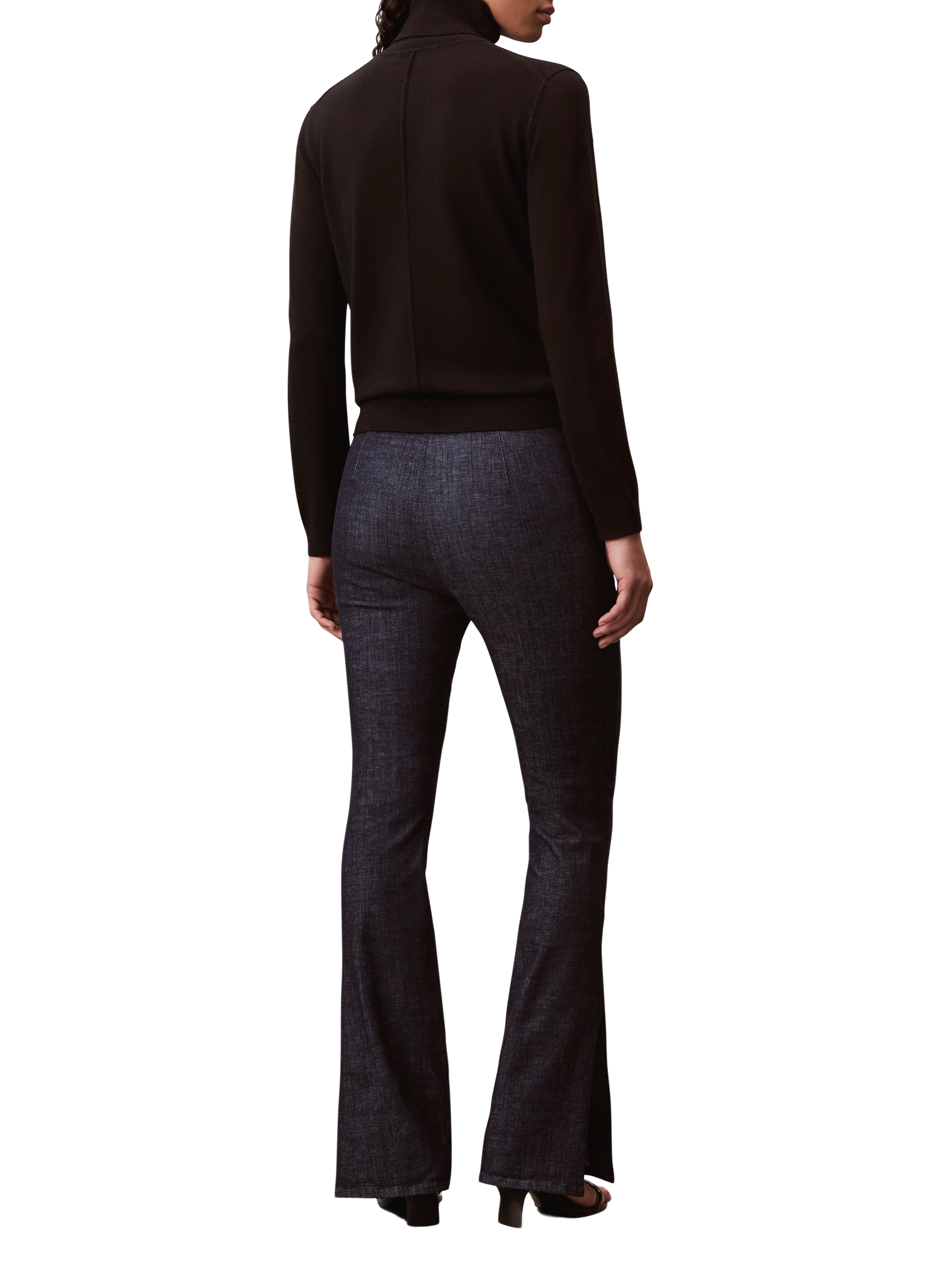 Flared jeans van gemengd katoen CALVIN KLEIN Blauw