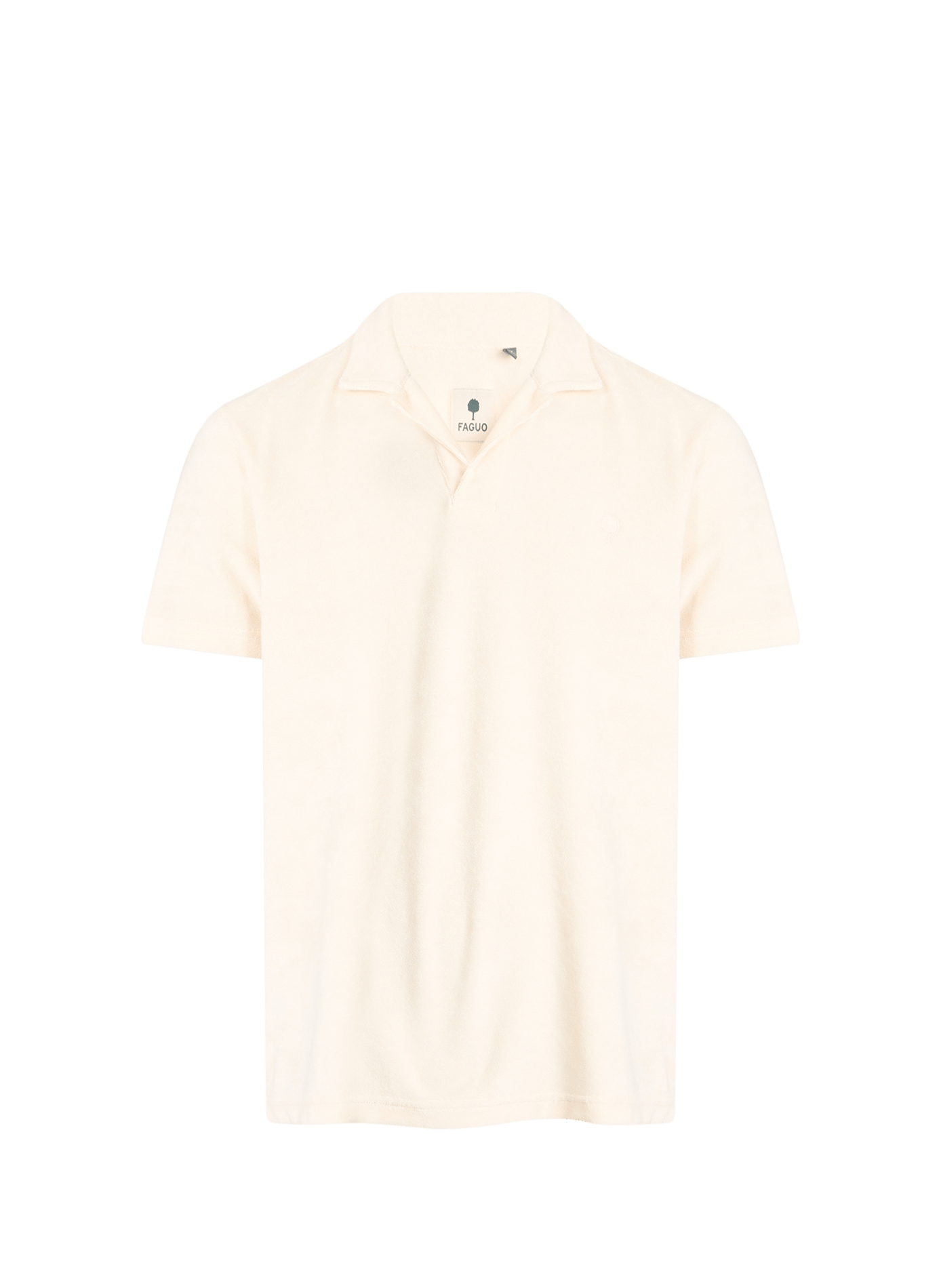 Polo manches courtes en coton mélangé FAGUO Beige