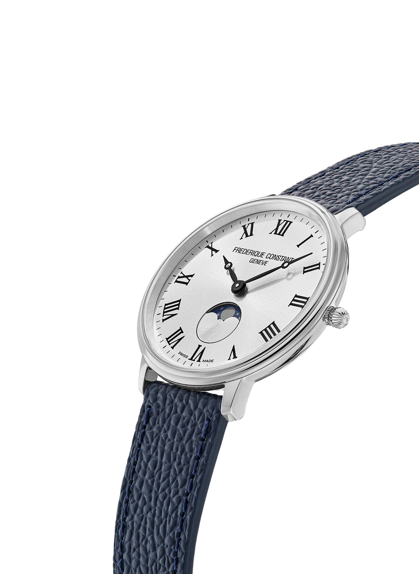 Montre quartz en cuir de veau FREDERIQUE CONSTANT Blanc