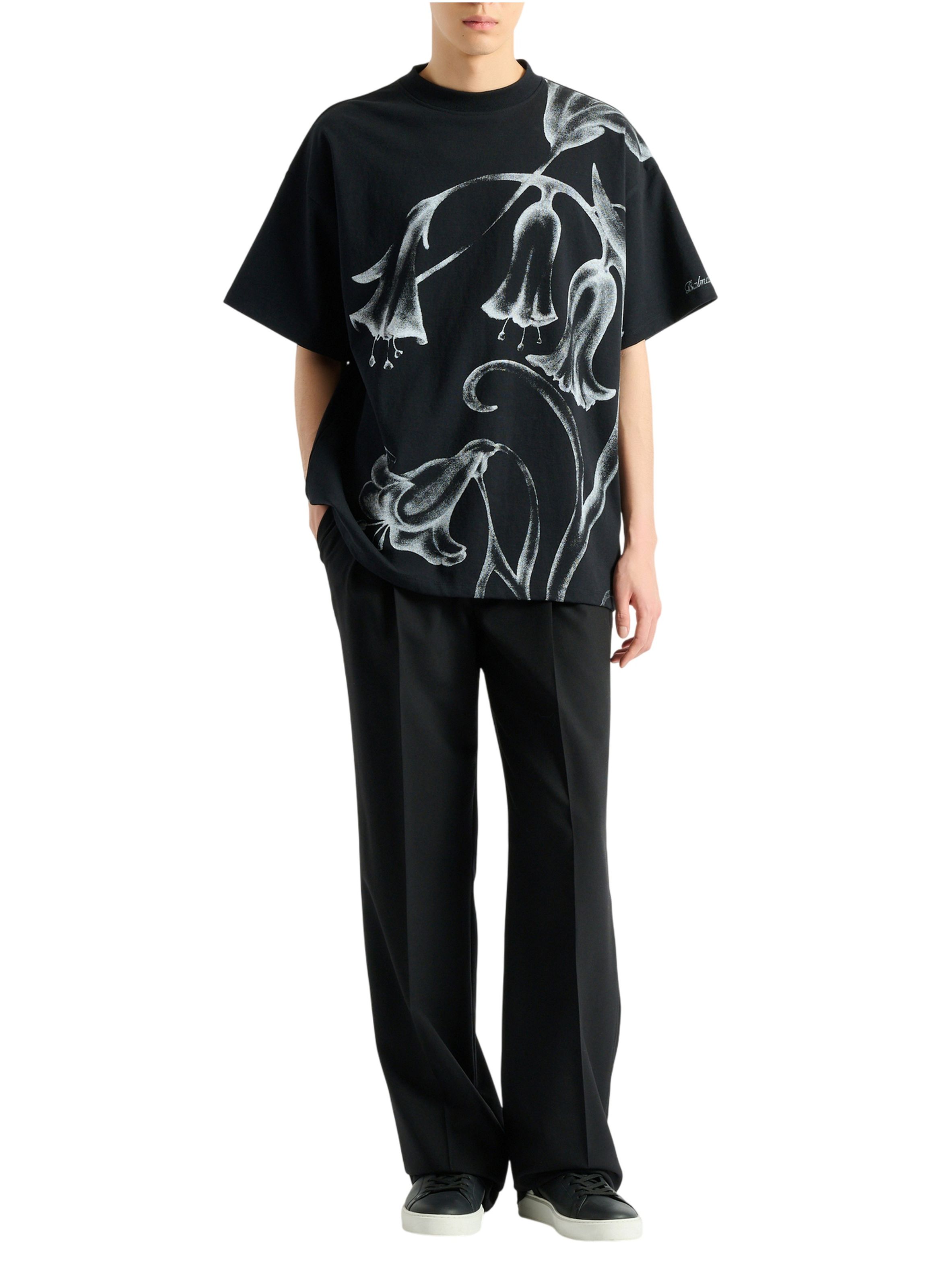 T-shirt balmain flower imprimé BALMAIN Noir