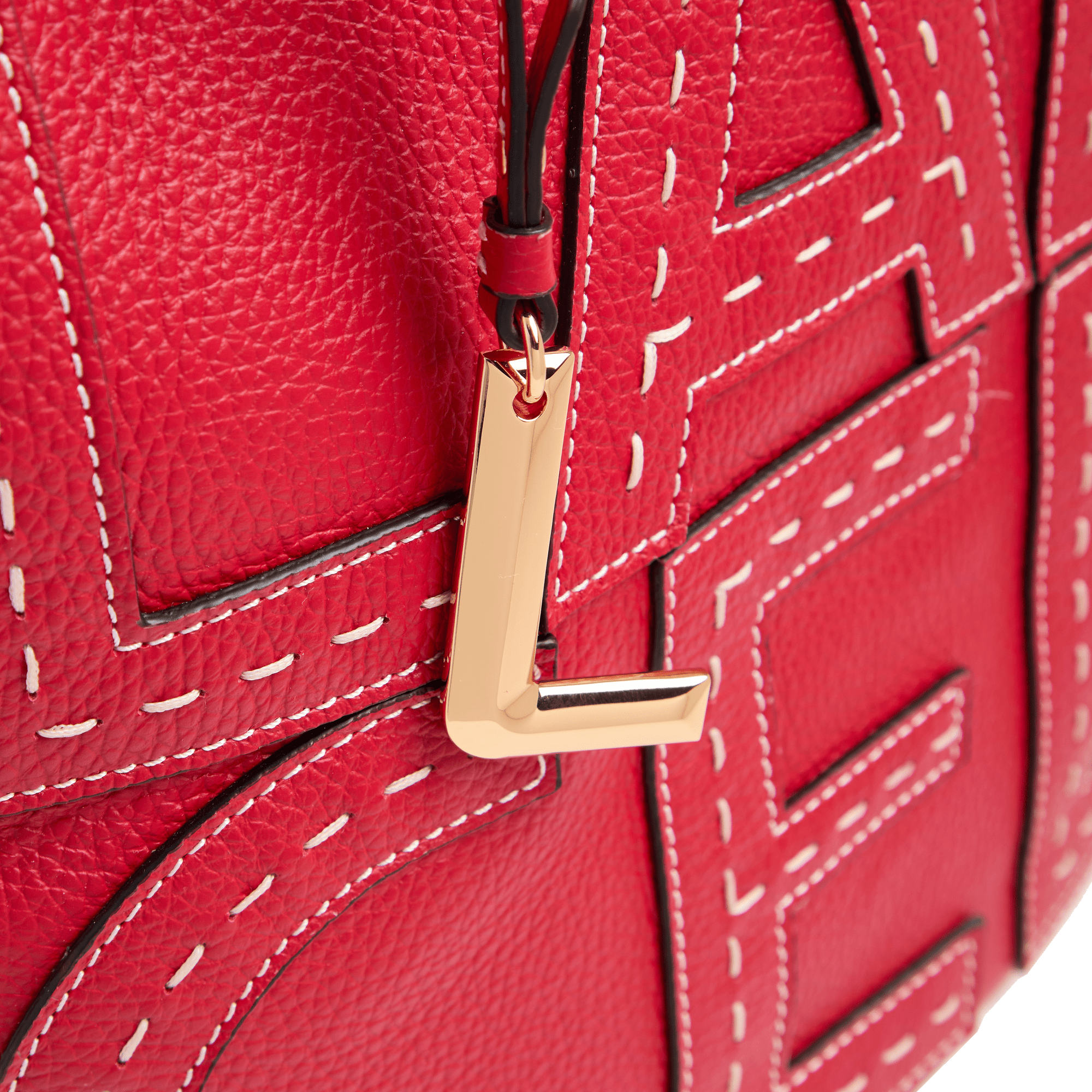 Handtas eerste flirt capsule 150 jaar in kalfsleer LANCEL Rood
