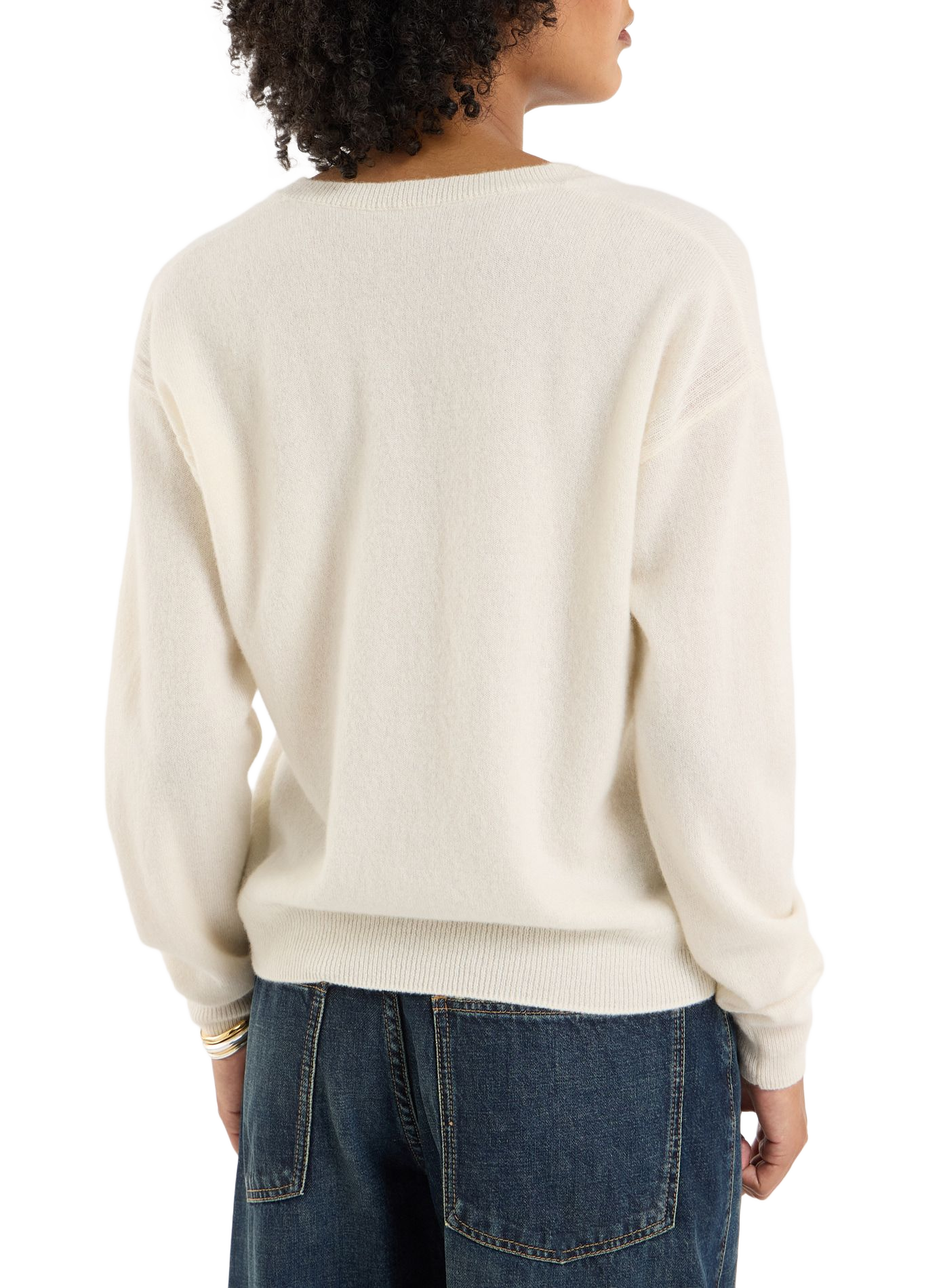Pull Sevene col rond droit en cachemire | Beige SAISON 1865 Femme